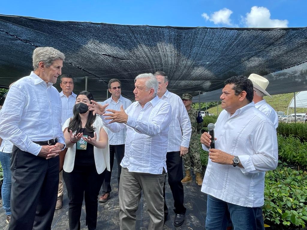 Mexican President Lopez speaks with U.S. climate adviser Kerry in Palenque