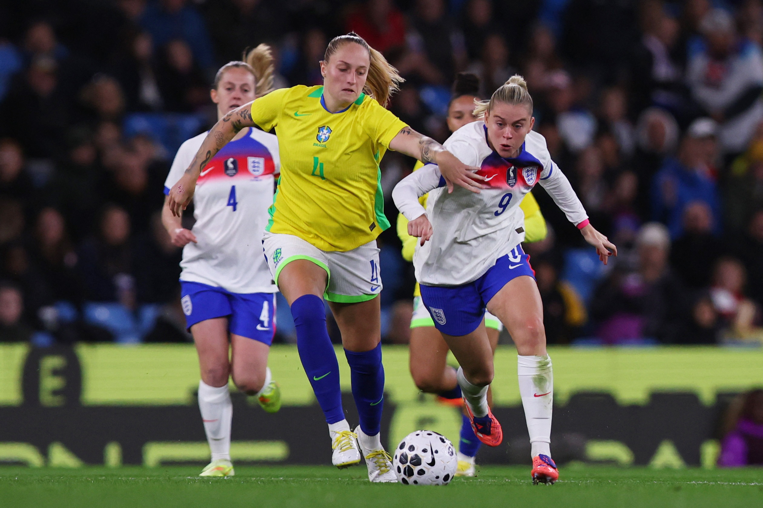 England women lose to Brazil in first match since Euro triumph