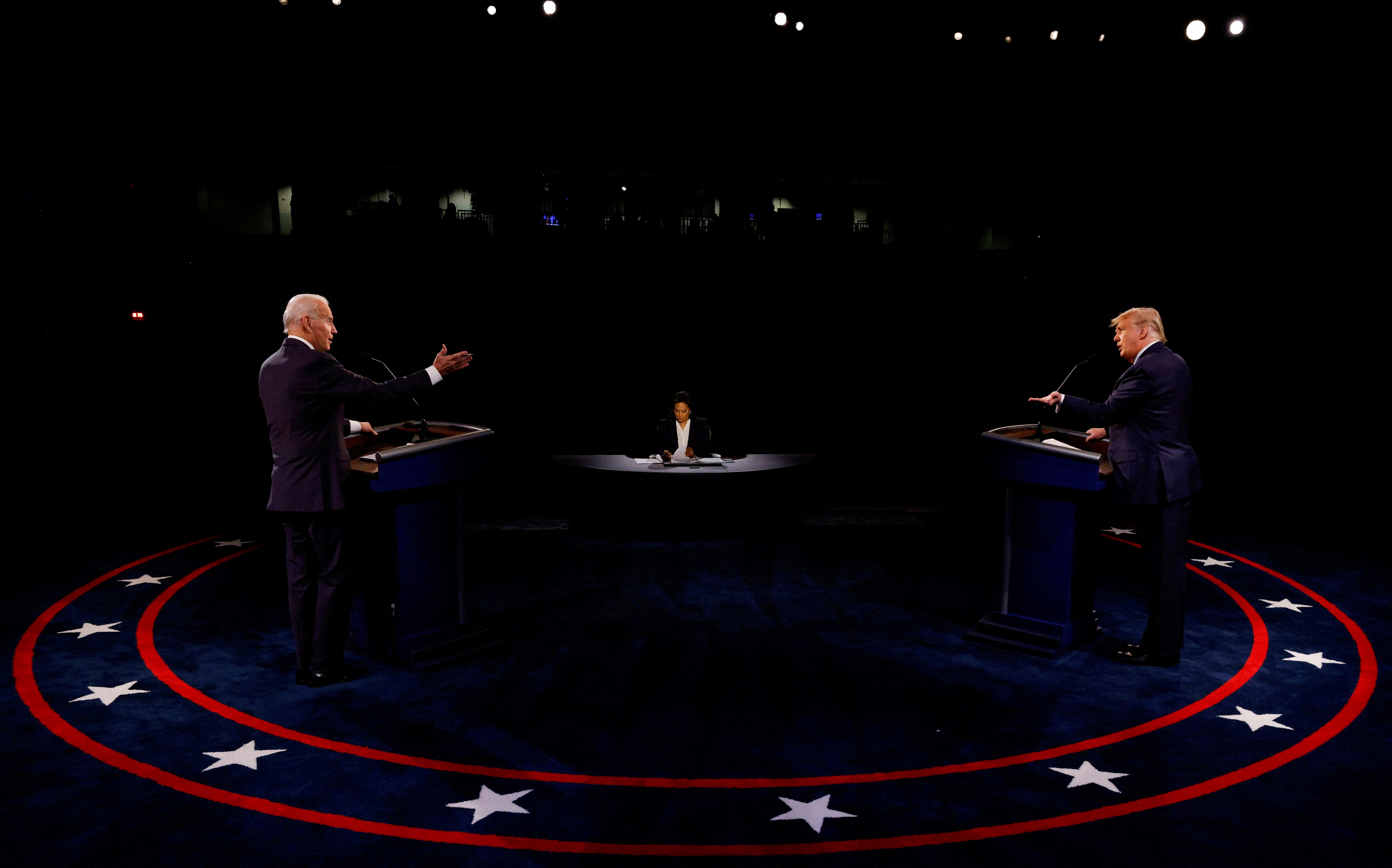 Democratic presidential nominee Biden and President Trump participate in their second debate in Nashville