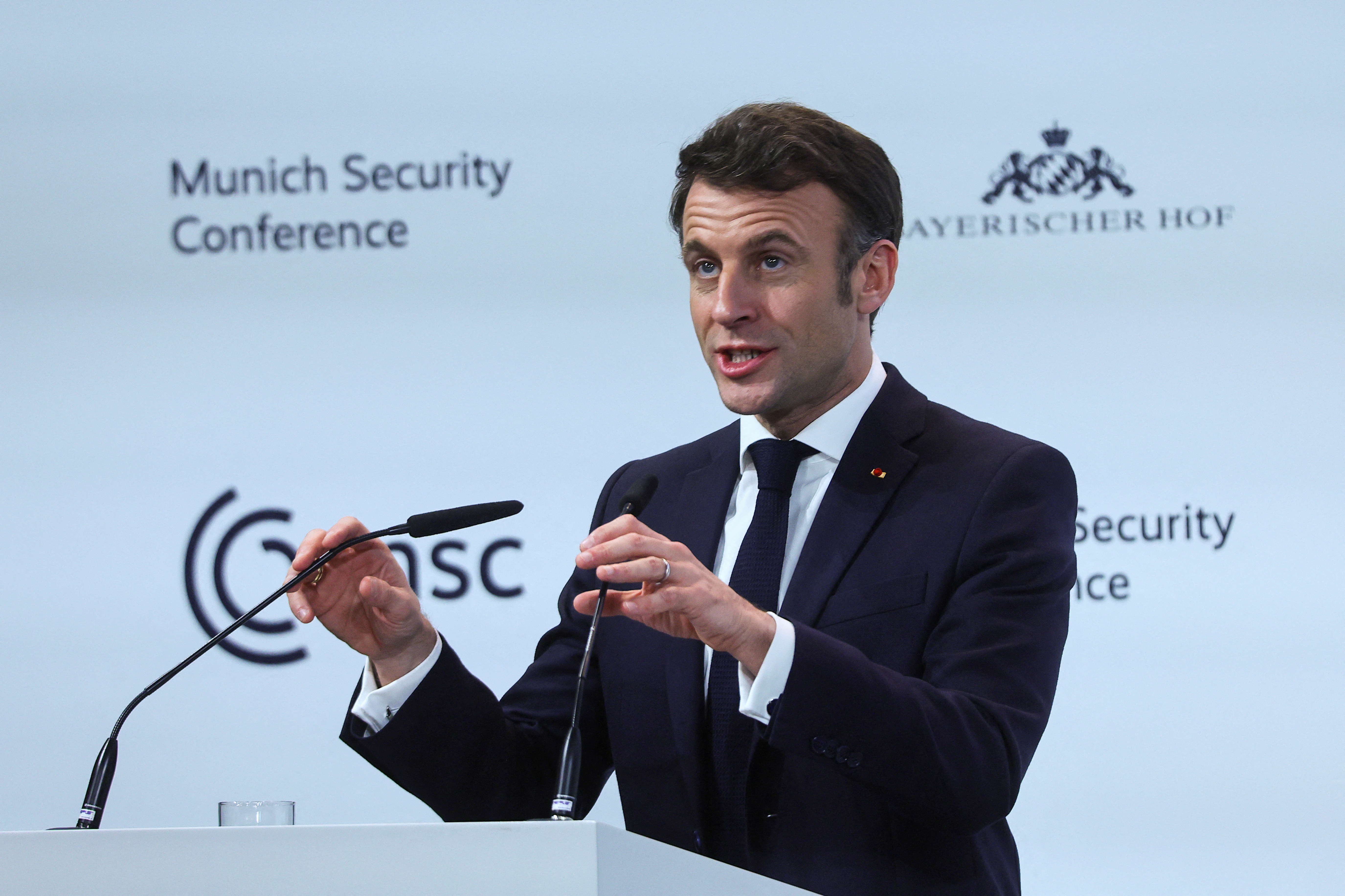 French President Macron attends the Munich Security Conference