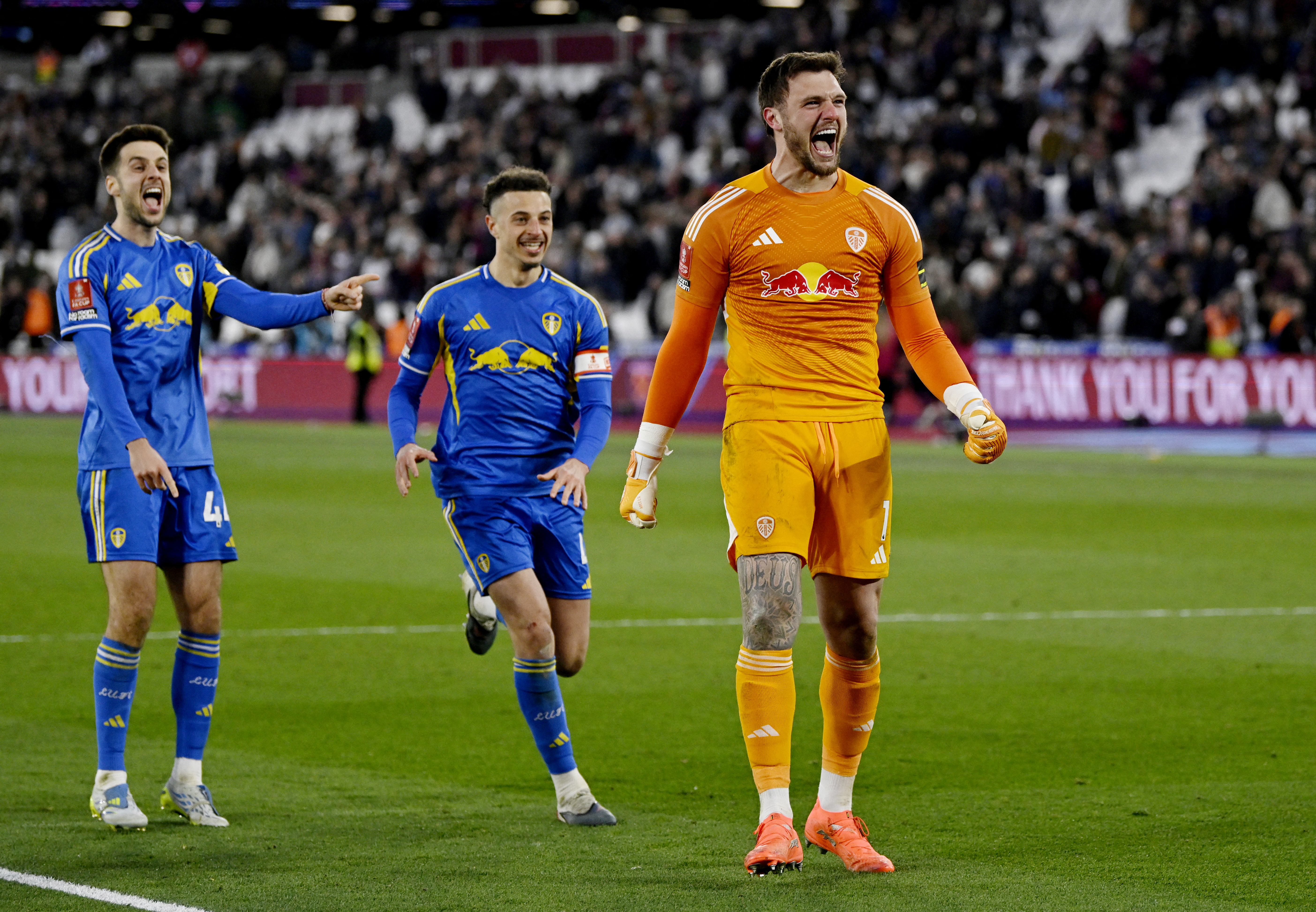 Perri's penalty heroics help Leeds beat West Ham to reach FA Cup