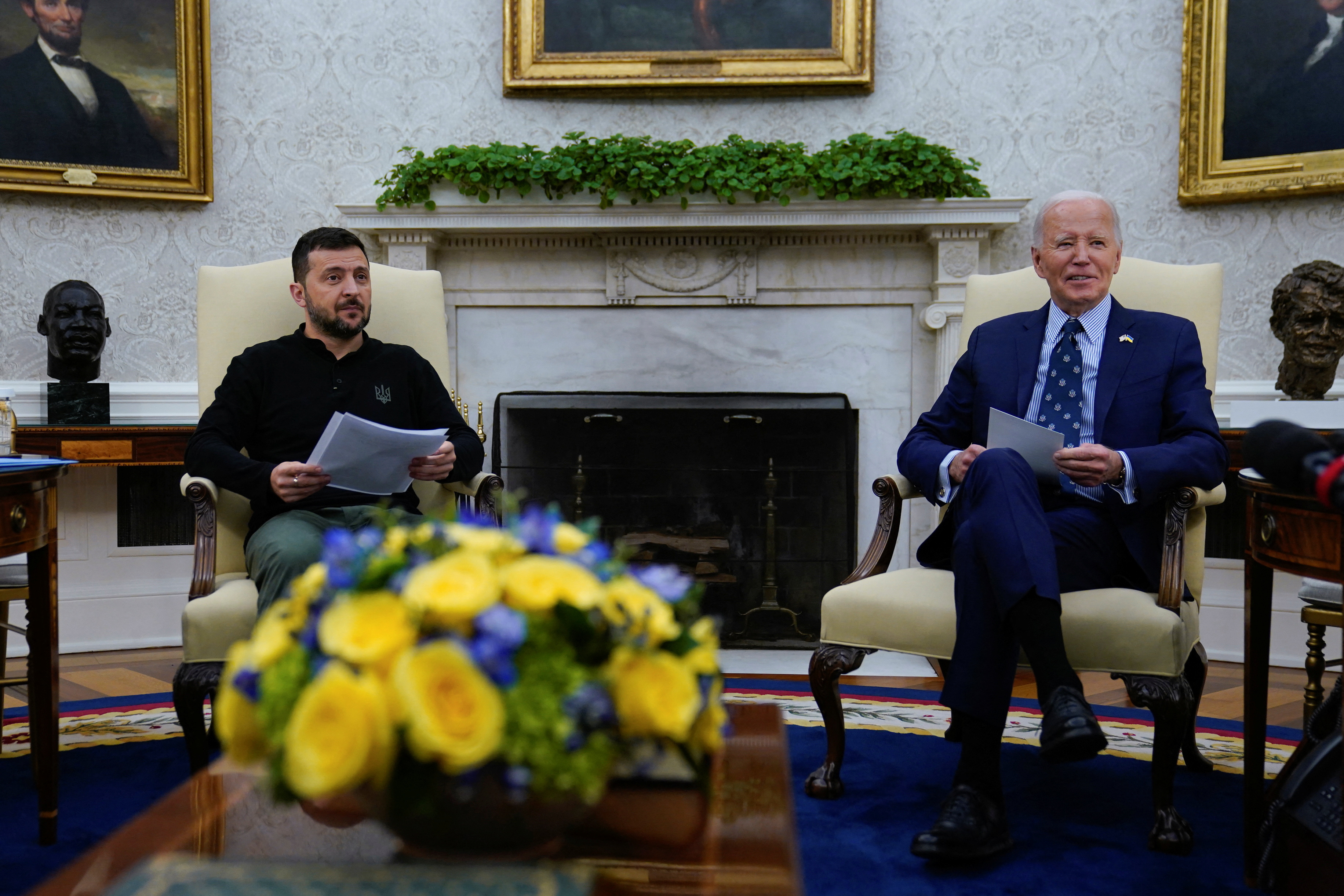 U.S. President Biden meets with Ukraine's President Zelenskiy in Washington