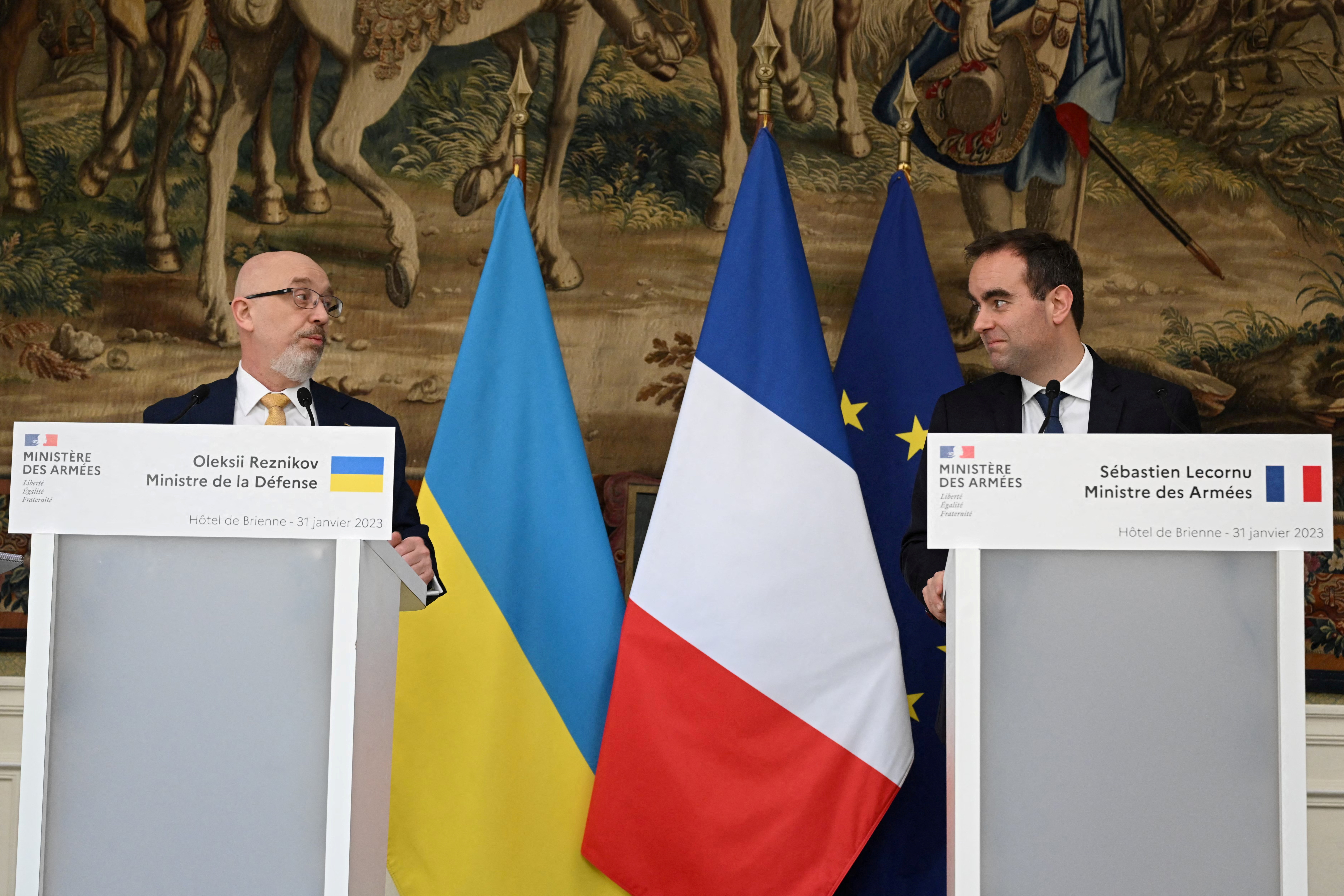 Ukrainian Defence Minister Oleksii Reznikov visits Paris