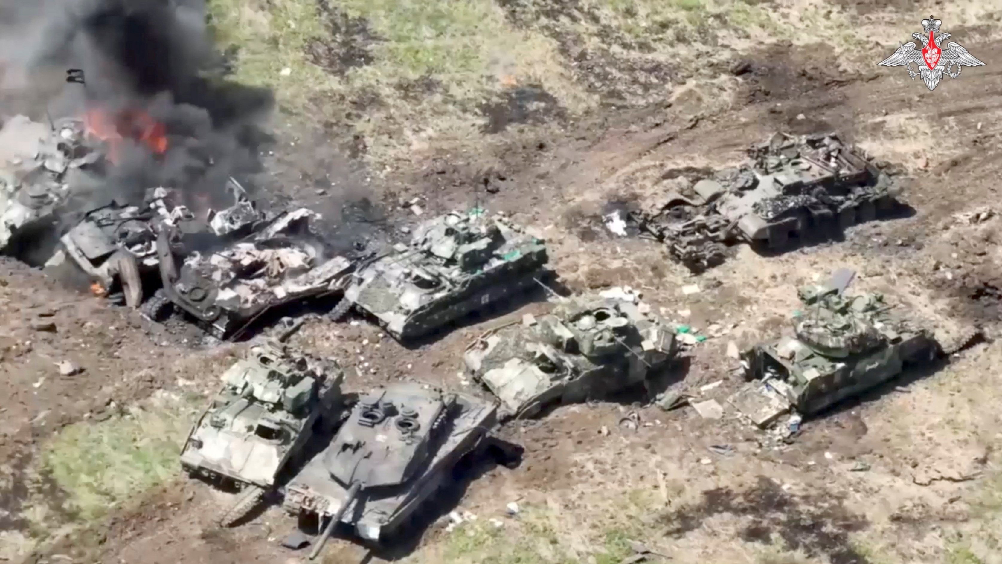 Russia says it hits Leopard tanks, U.S. Bradley vehicles in Ukraine