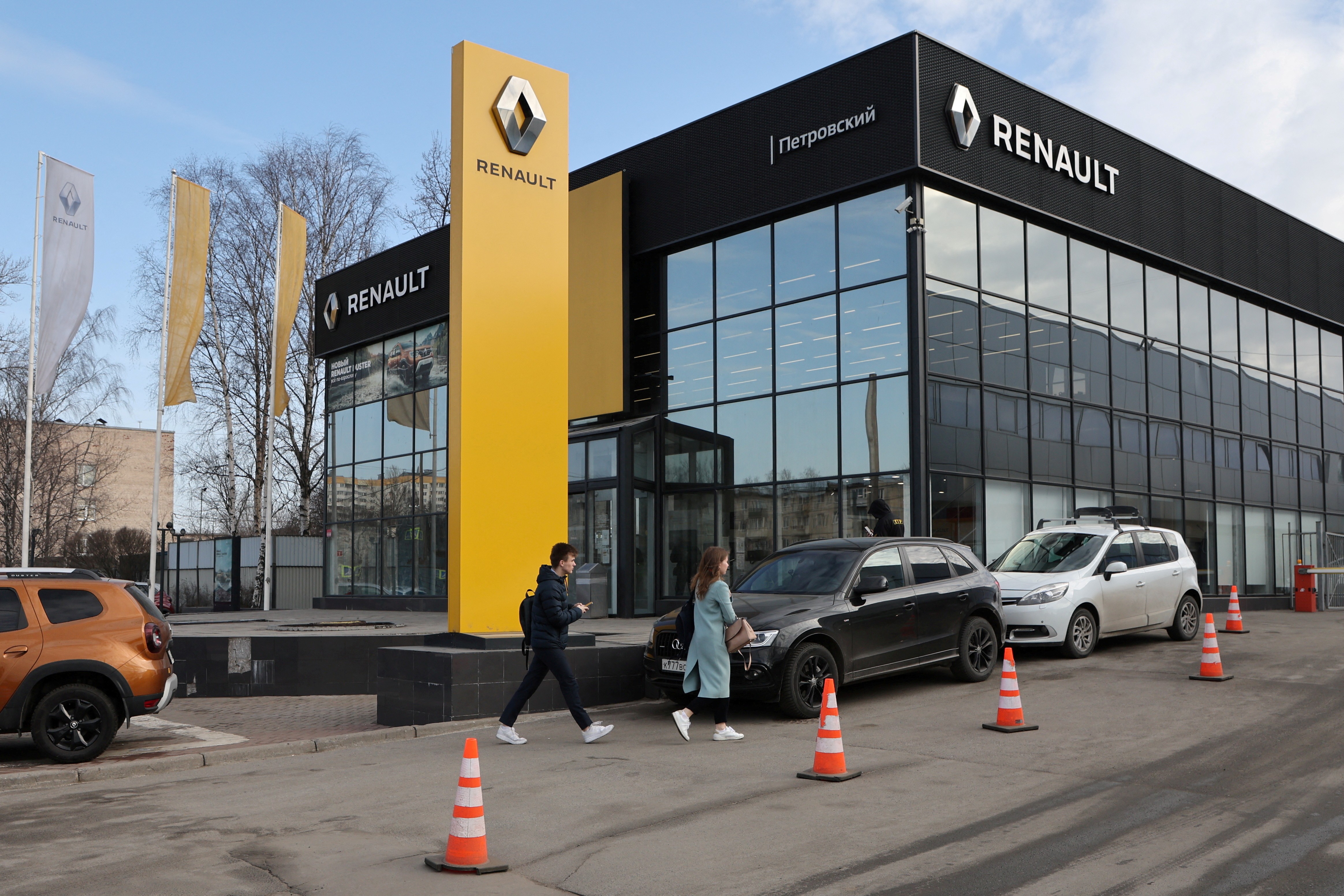 A view shows a Renault car showroom in Saint Petersburg