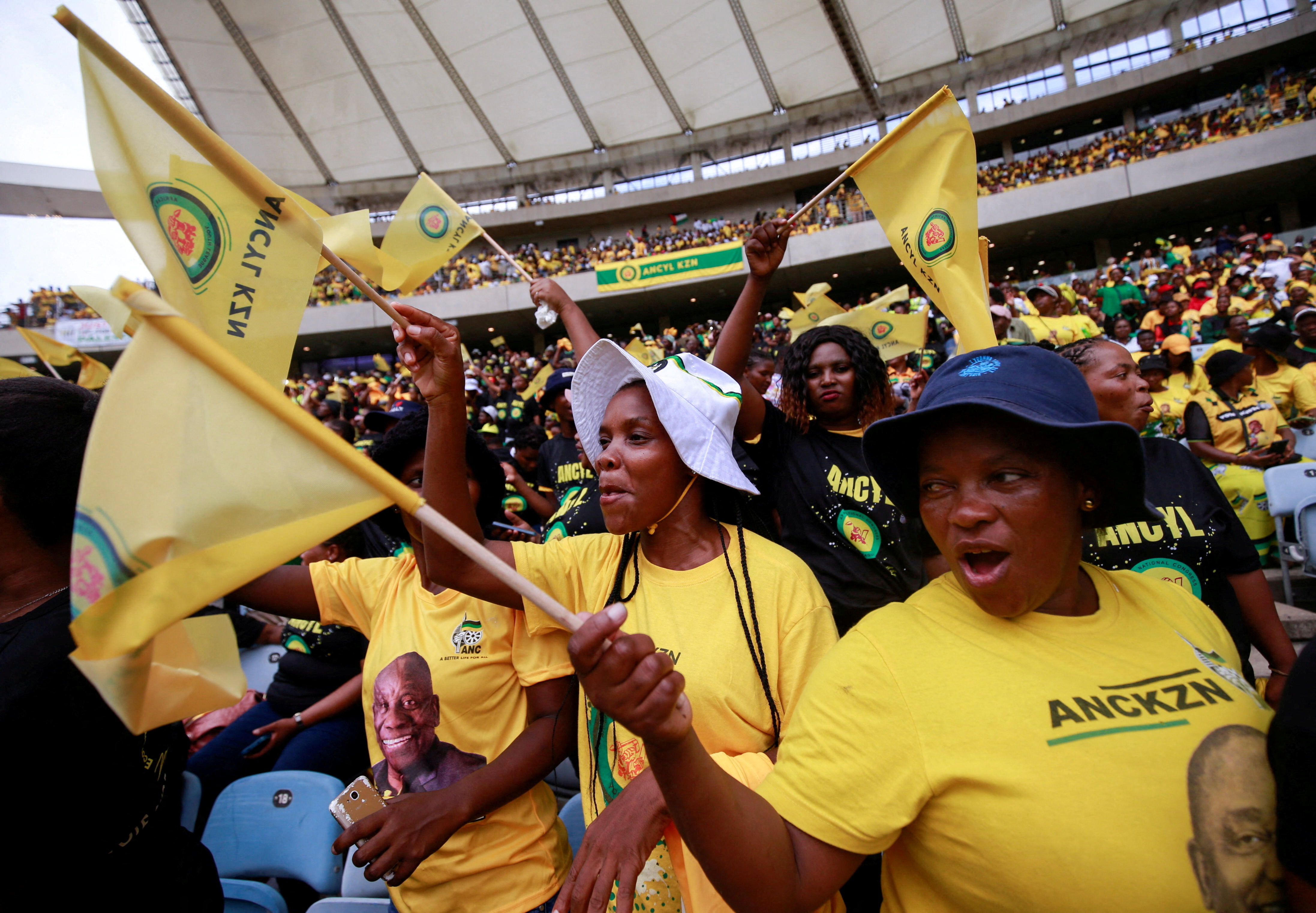 Supporters at the African National Congress Election Manifesto launch in Durban