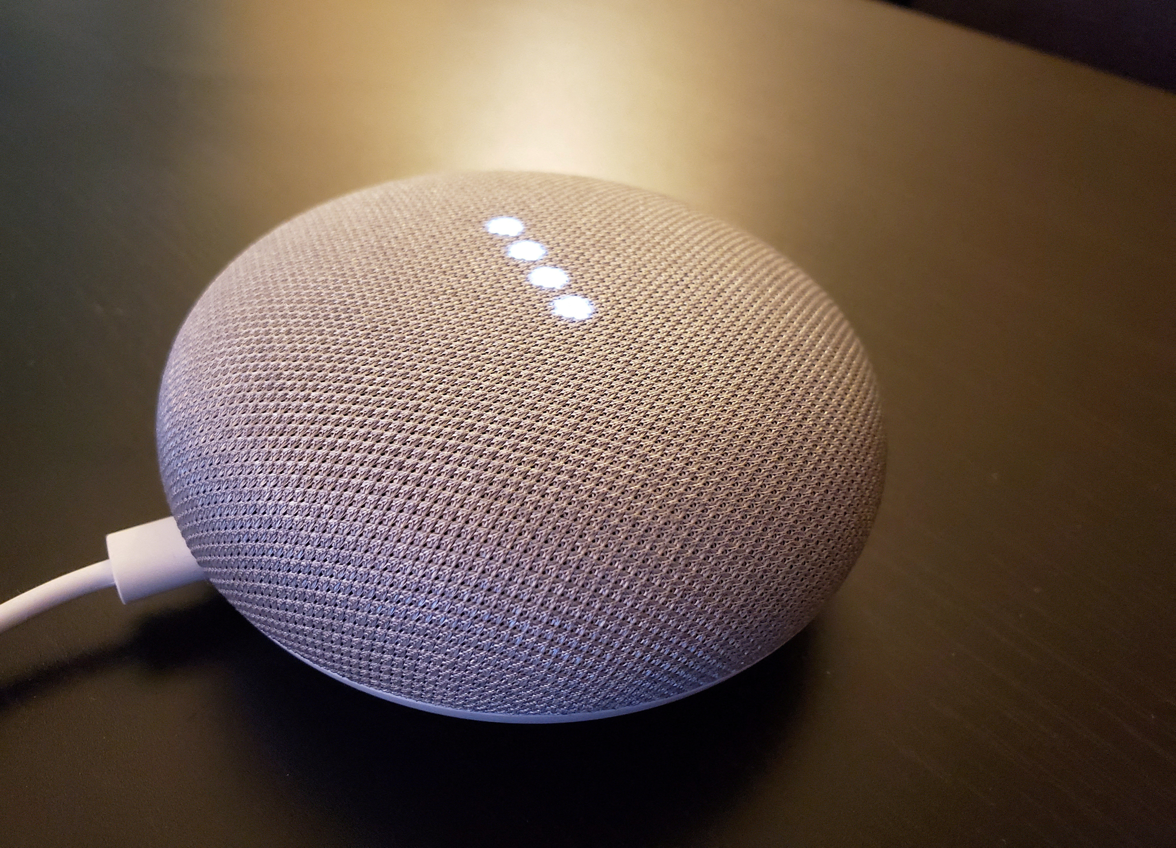Google Home smart speakers are shown in San Francisco