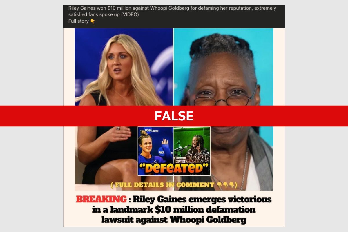 Fact Check: Riley Gaines did not sue Whoopi Goldberg | Reuters