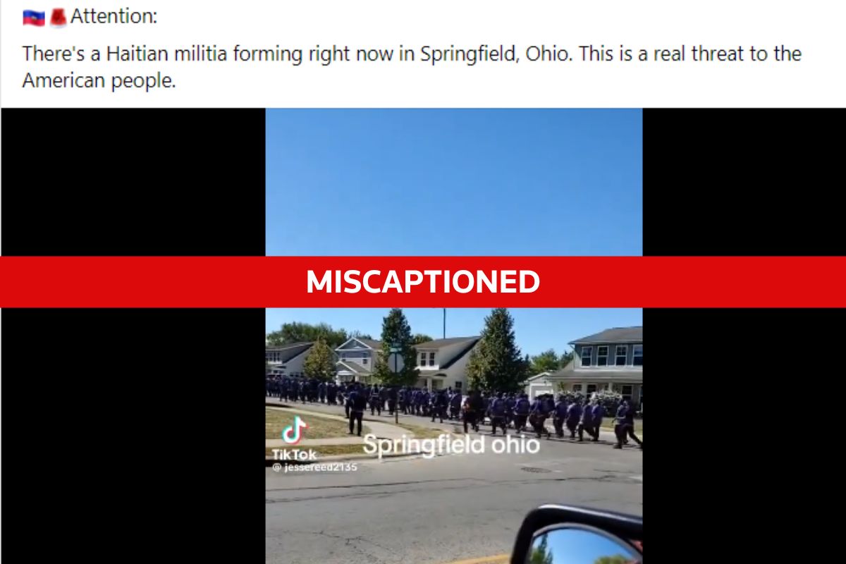 Fact Check: Video of marchers in Ohio miscaptioned as ‘Haitian militia ...
