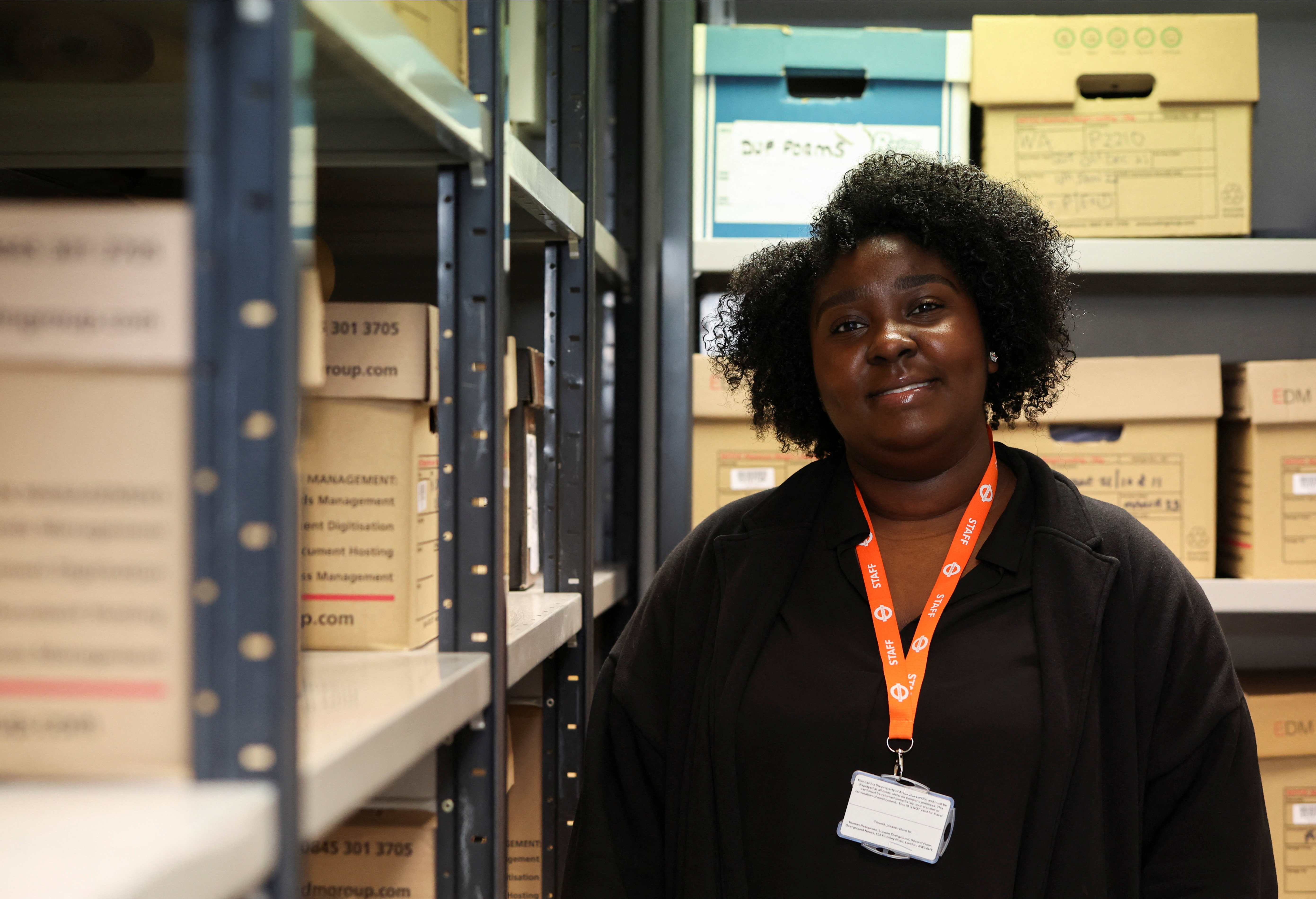 Zara Asamoah at her new job at Arriva Rail, which operates the city's overground network