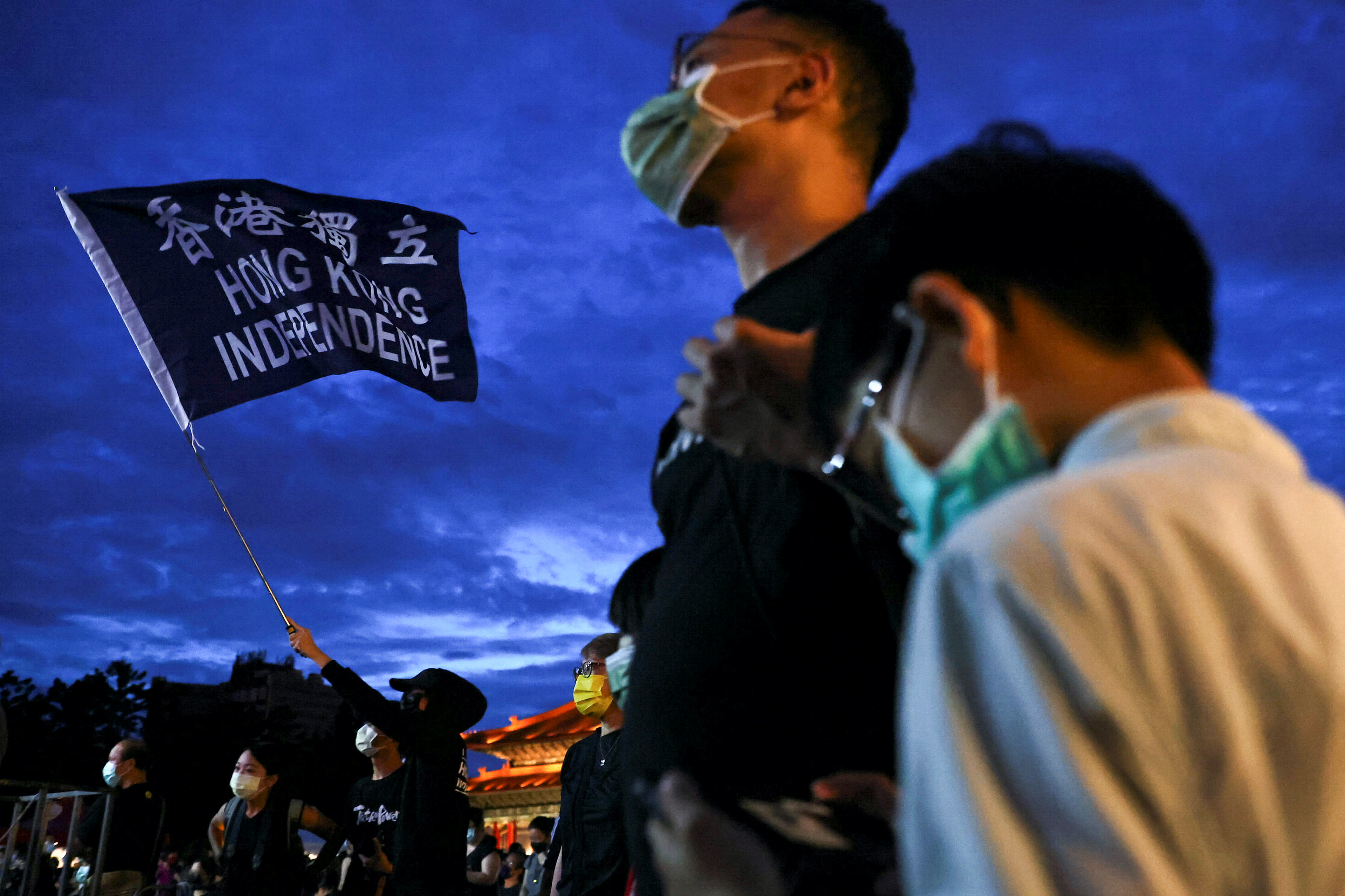 Taiwanese gather to commemorate the 33rd anniversary of Beijing's Tiananmen crackdown in Taipei
