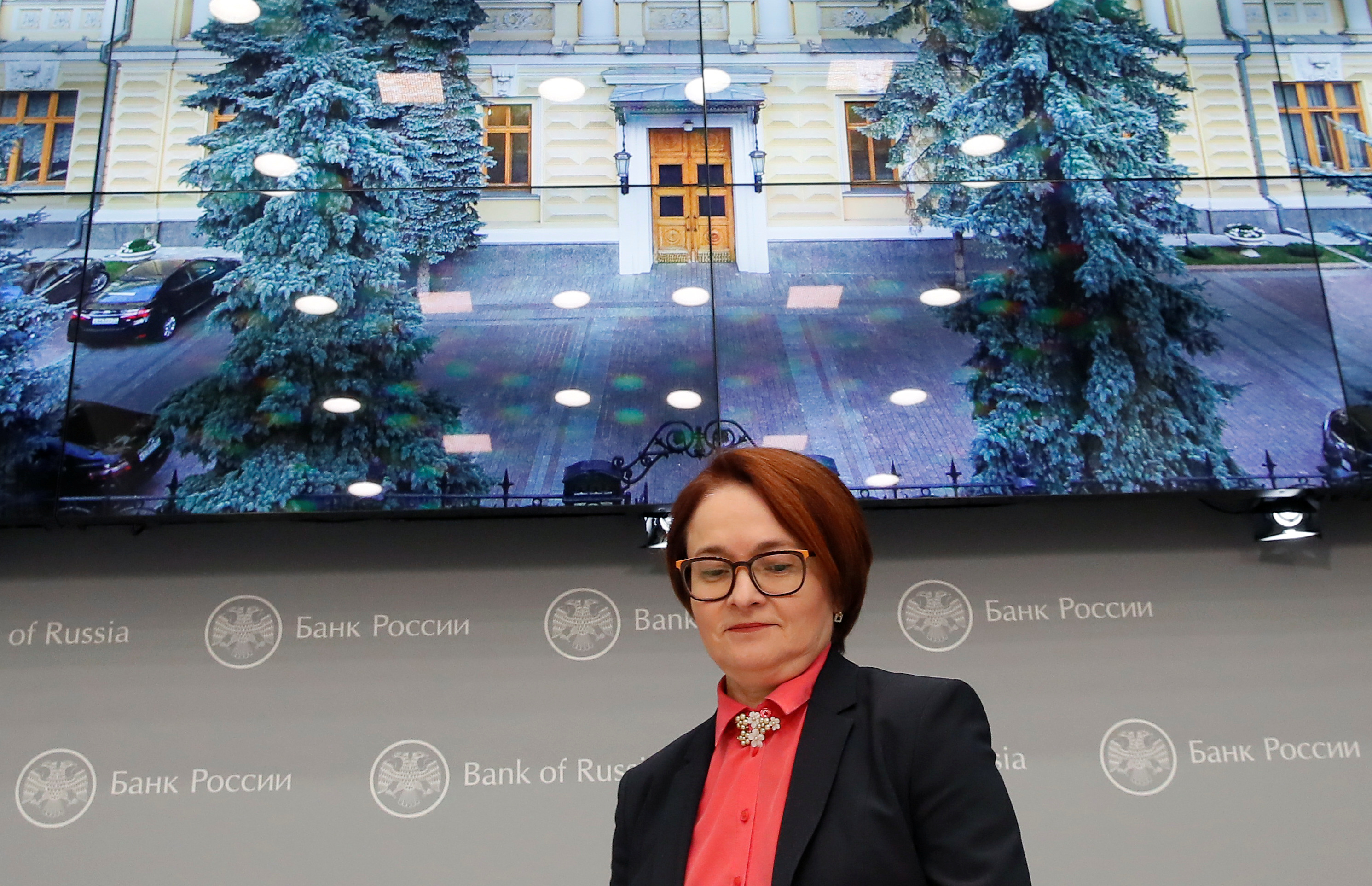Russian Central Bank Governor Elvira Nabiullina attends a news conference in Moscow, Russia March 22, 2019. REUTERS/Maxim Shemetov