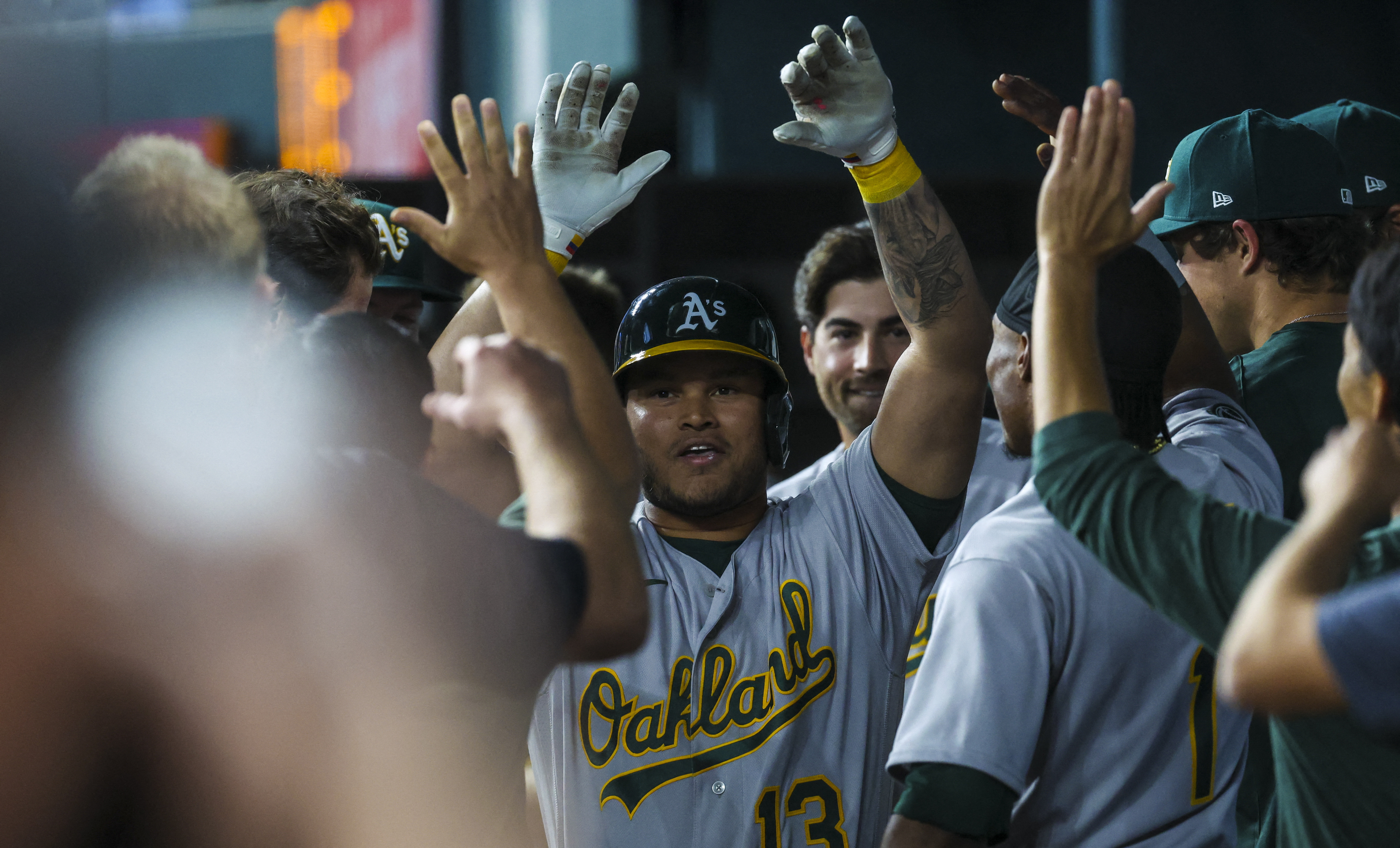 A's End 7-Game Skid on Diaz's Pinch-Hit HR in 9th Vs Rangers – NBC Bay Area