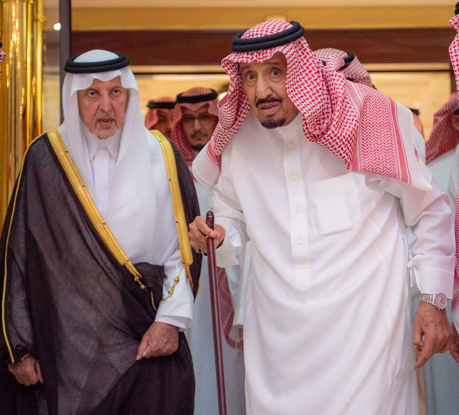 Saudi King Salman bin Abdulaziz leaves the King Faisal Hospital and Research Centre in Jeddah