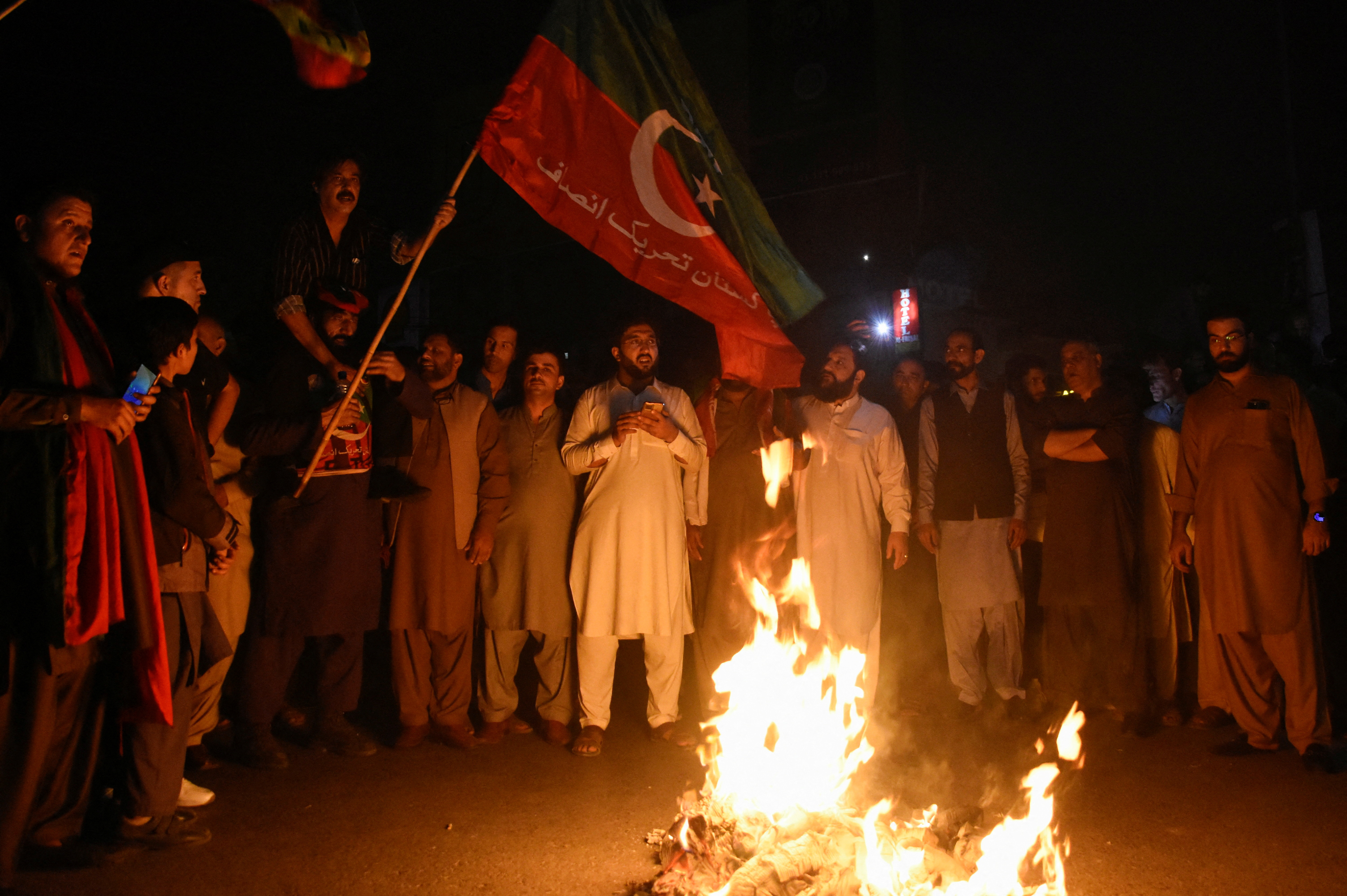 Protest following the shooting incident in Wazirabad, in Rawalpindi