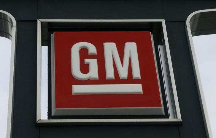 A General Motors logo is seen at a car dealership in Toronto