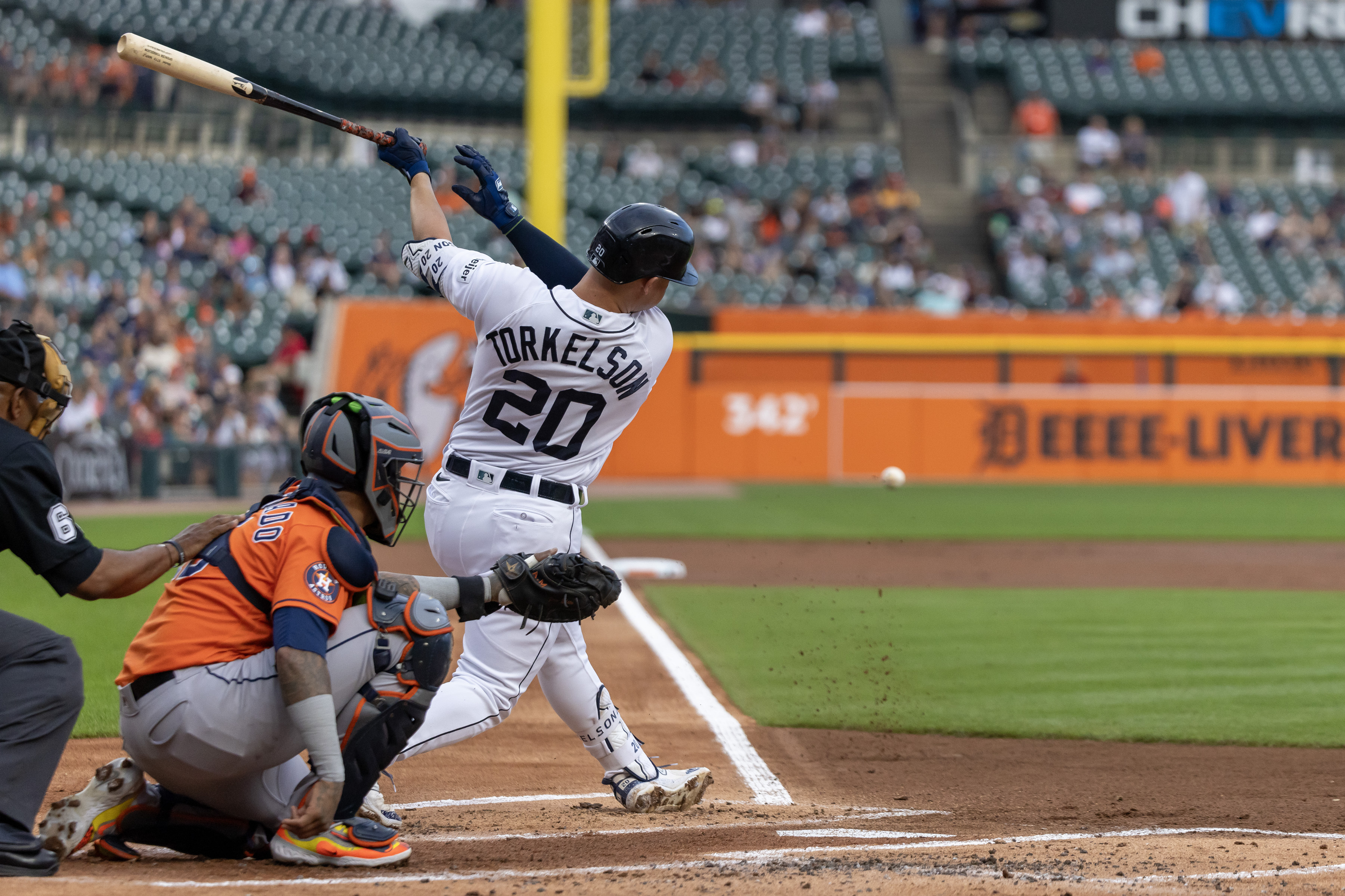 Amidst Parker Meadows' family and friends celebrating his walkoff home run,  one woman wells up with tears of pride : r/motorcitykitties