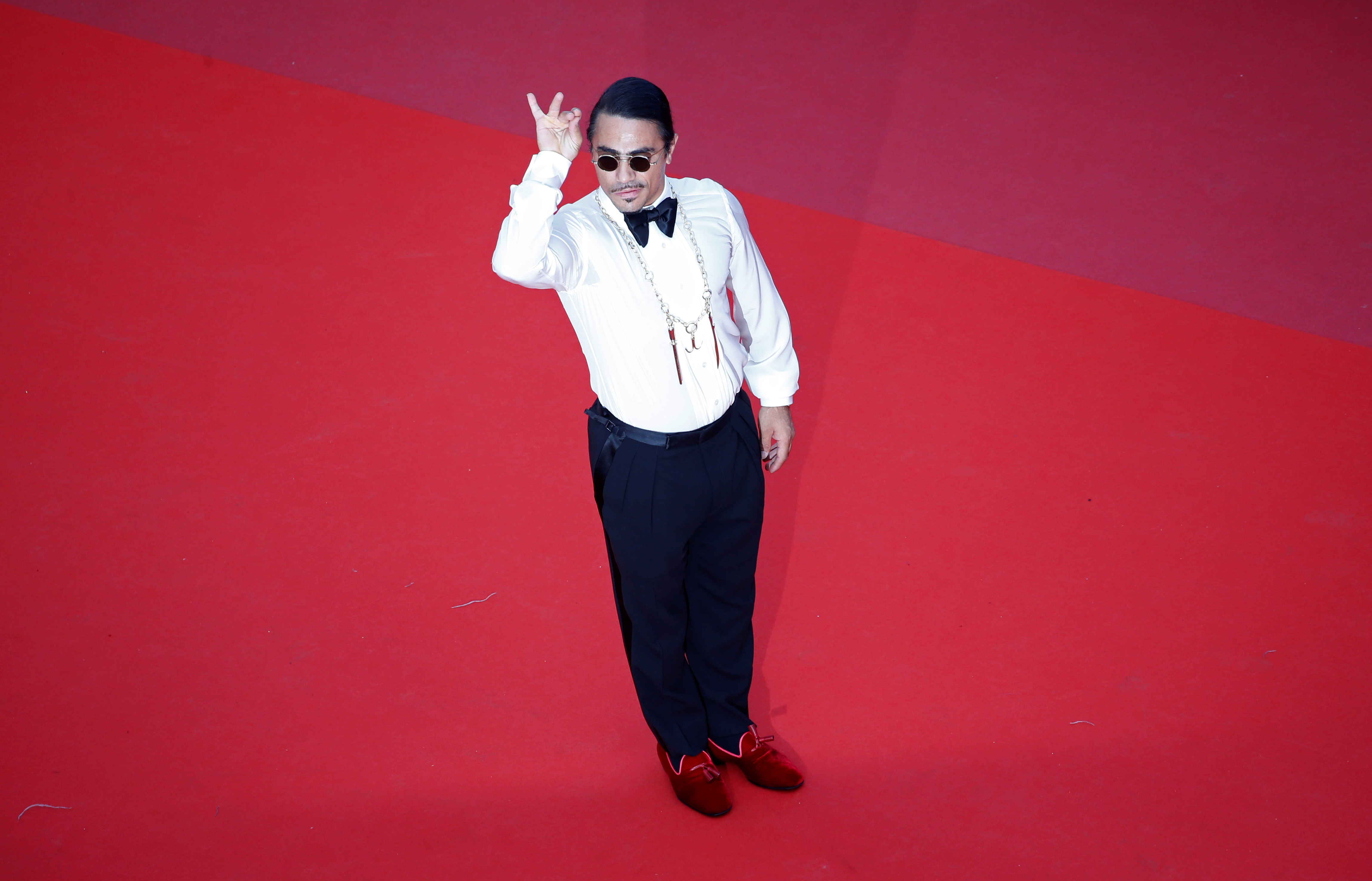 Nusret Gokce, known as Salt Bae, poses.at the 72nd Cannes Film Festival