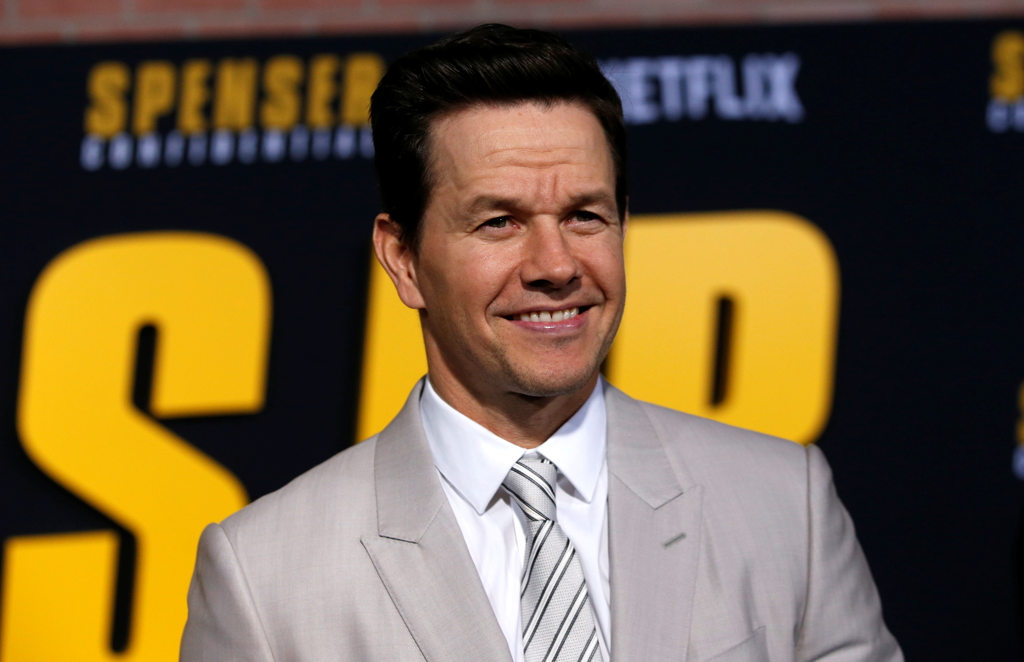 Cast member Mark Wahlberg poses at the premiere for the film 