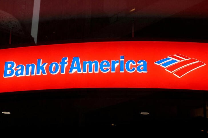 A Bank of America logo is pictured in the Manhattan borough of New York City