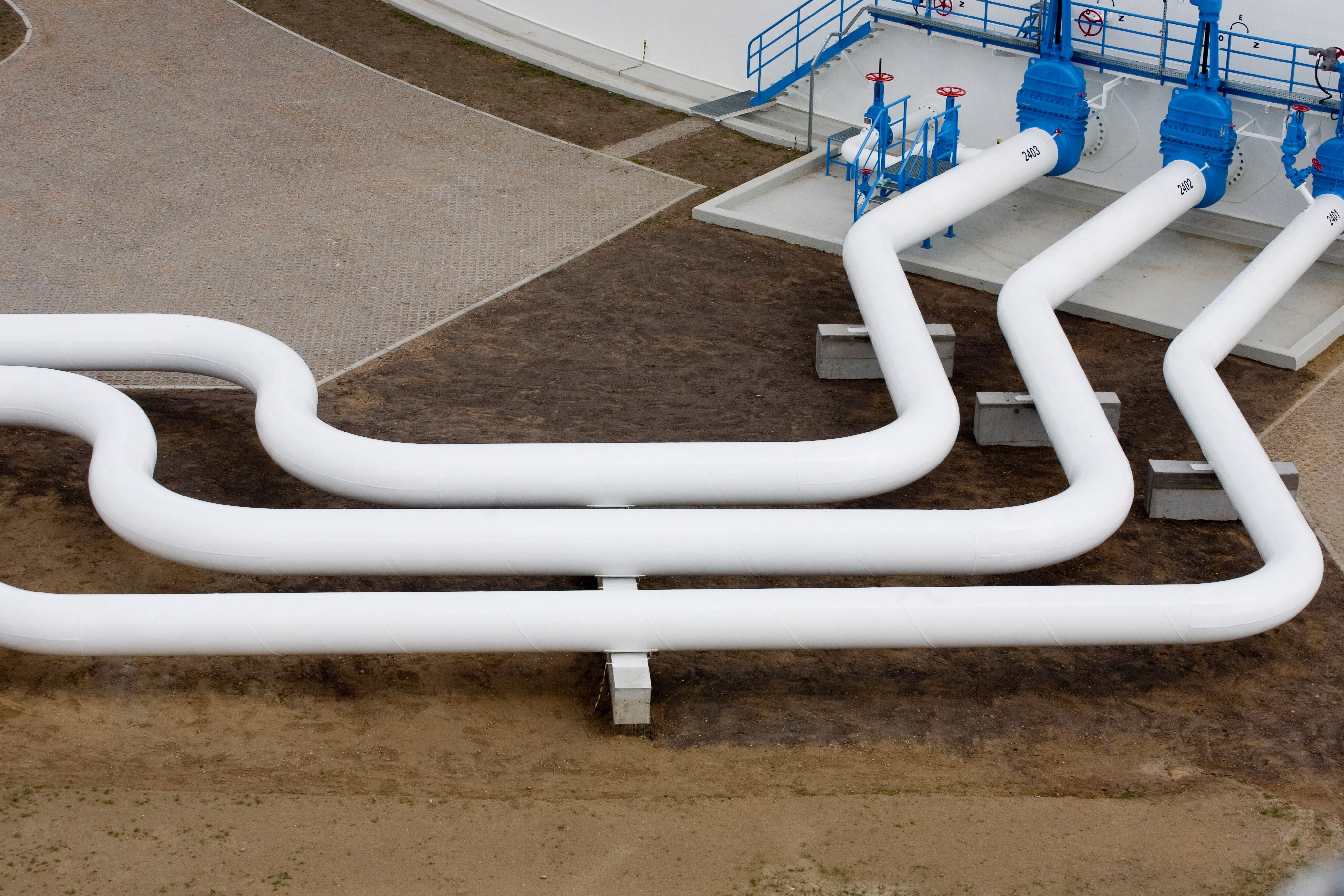 Oil pumping station of Druzhba pipeline in Adamowo