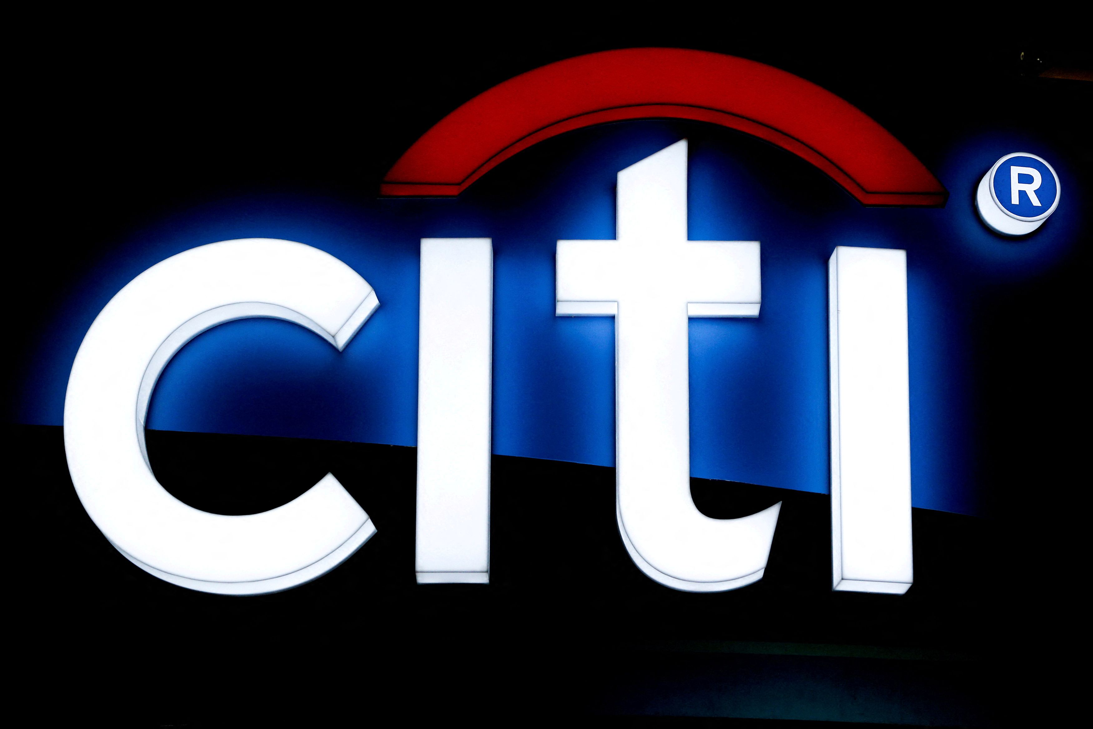 The logo of Citi bank is pictured in Thailand