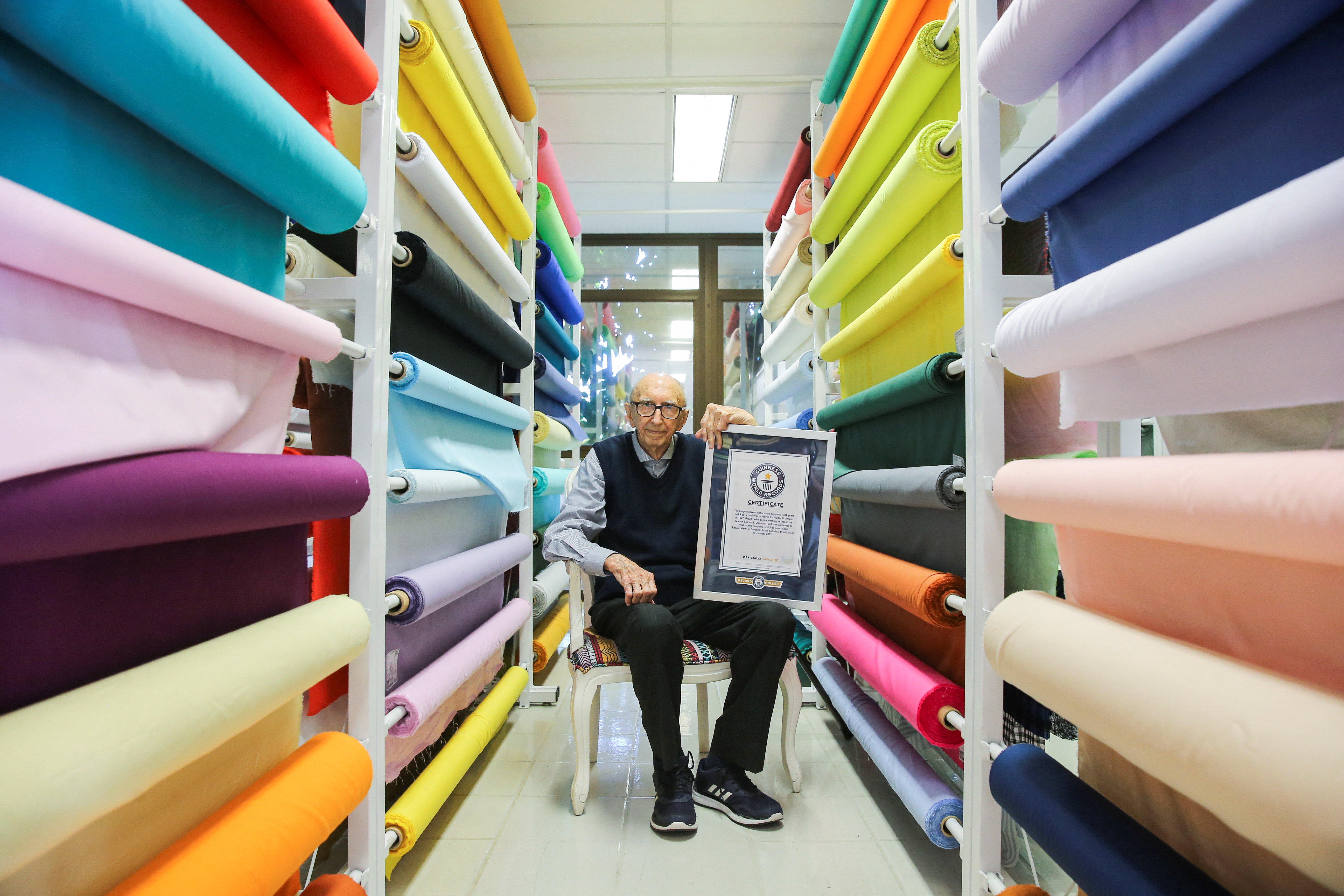 Guinness record: 84 years working for the same company