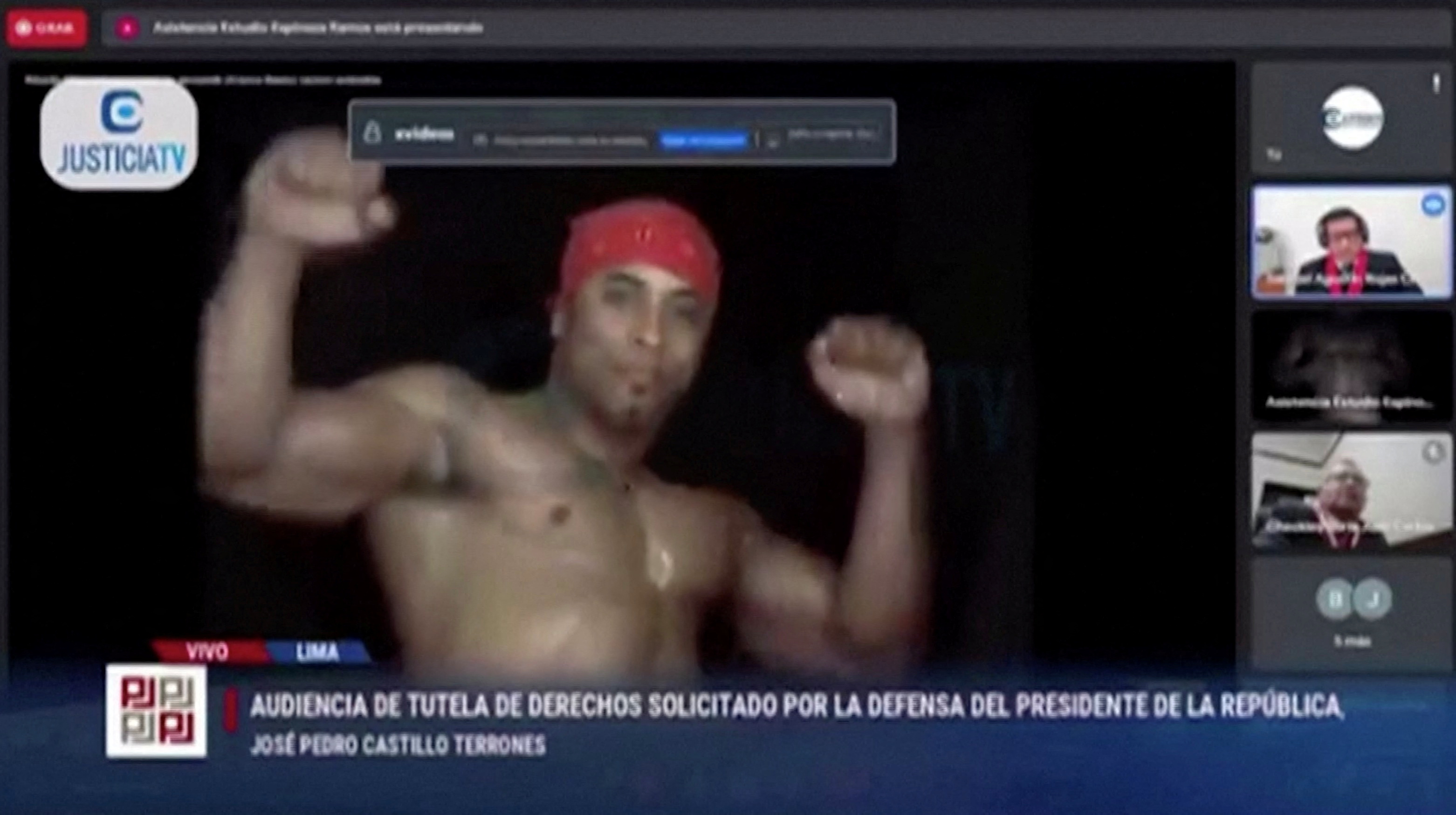 Brazilian stripper interrupts Peruvian president's online corruption hearing