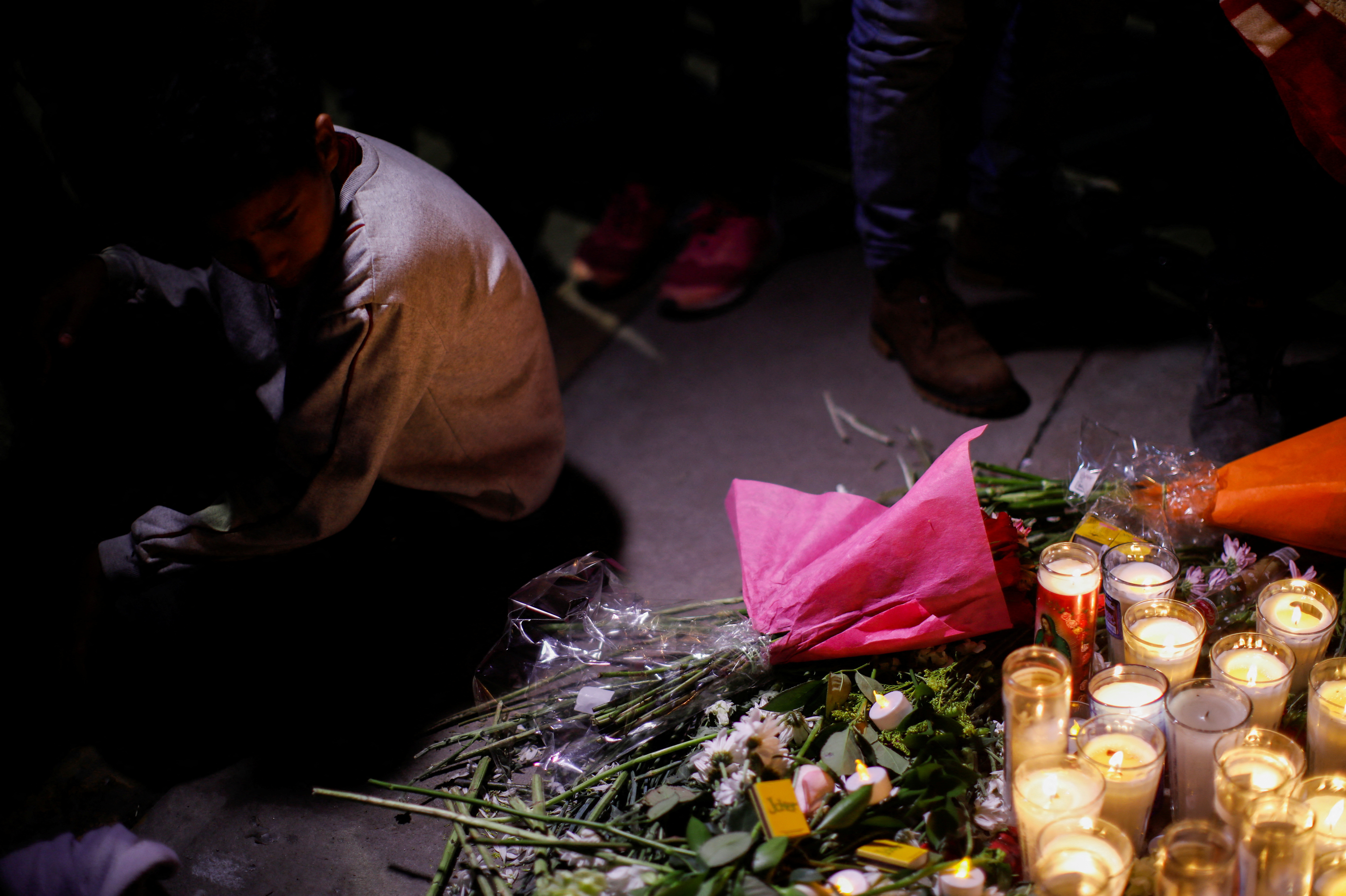 Vigil outside the office of the National Institute of Migration (INM) in Ciudad Juarez