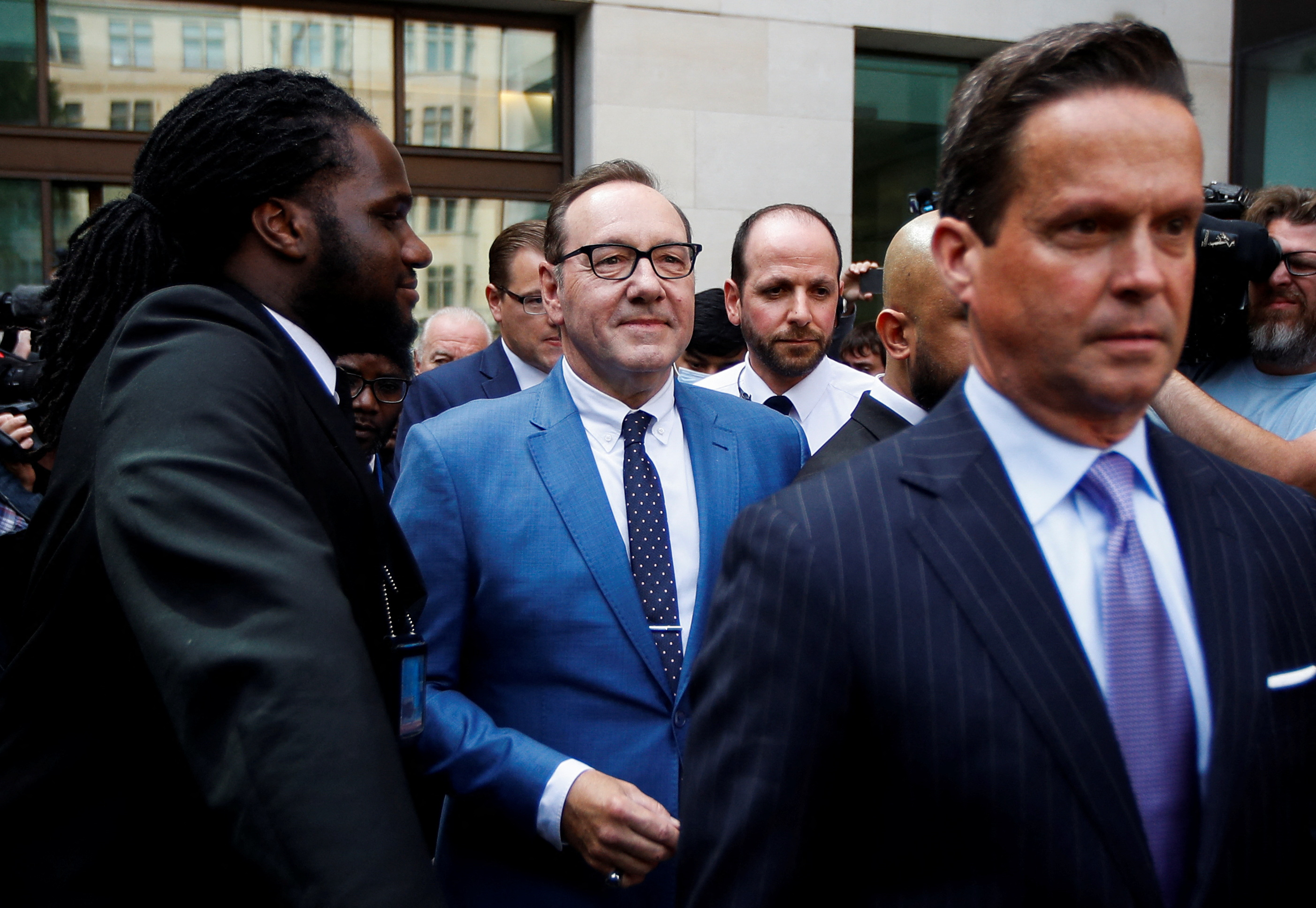 Actor Kevin Spacey leaves from Westminster Magistrates Court in London