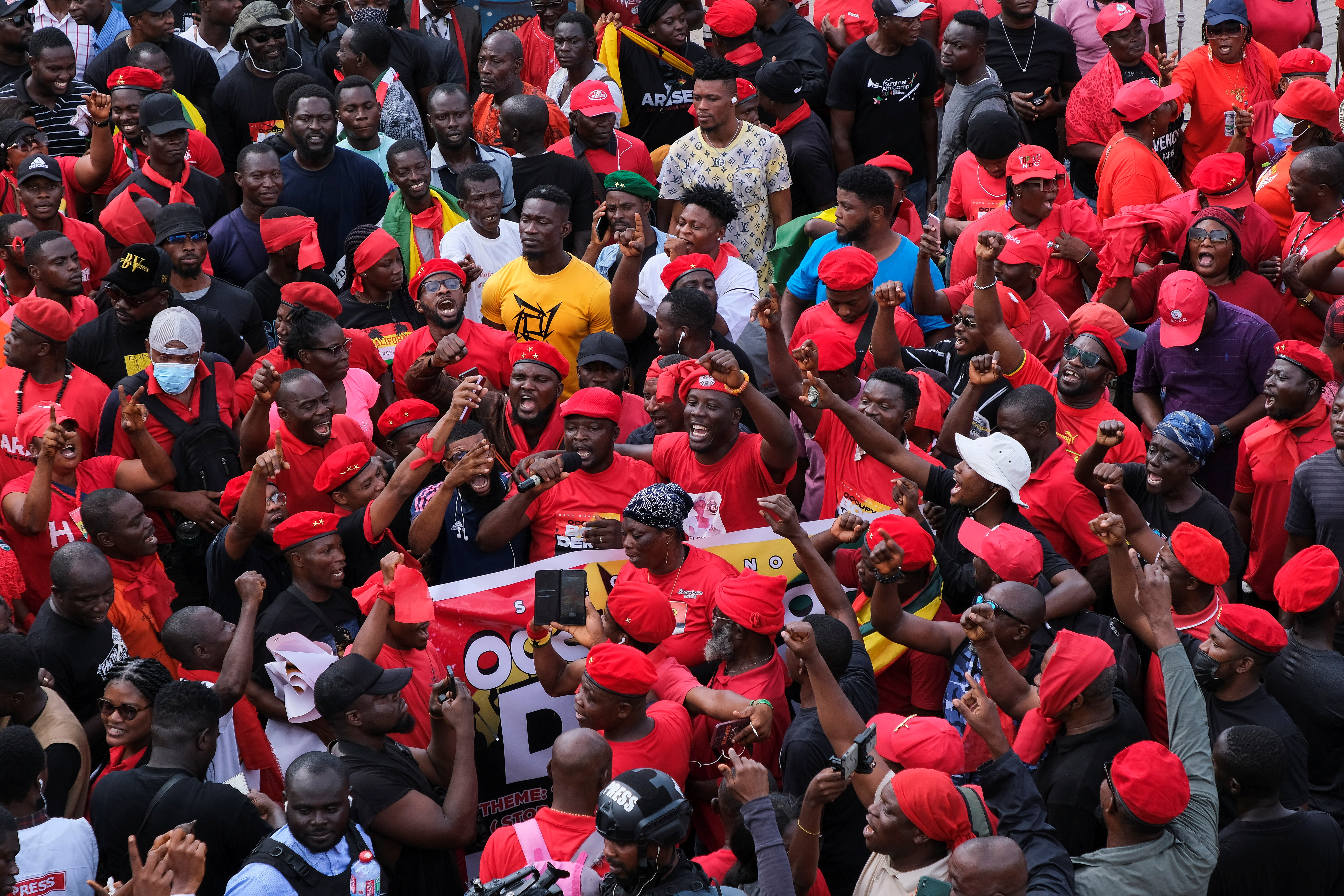 Protesters took to the streets of Accra, Ghana, in October 2023, accusing the government of economic mismanagement. REUTERS/Francis Kokoroko