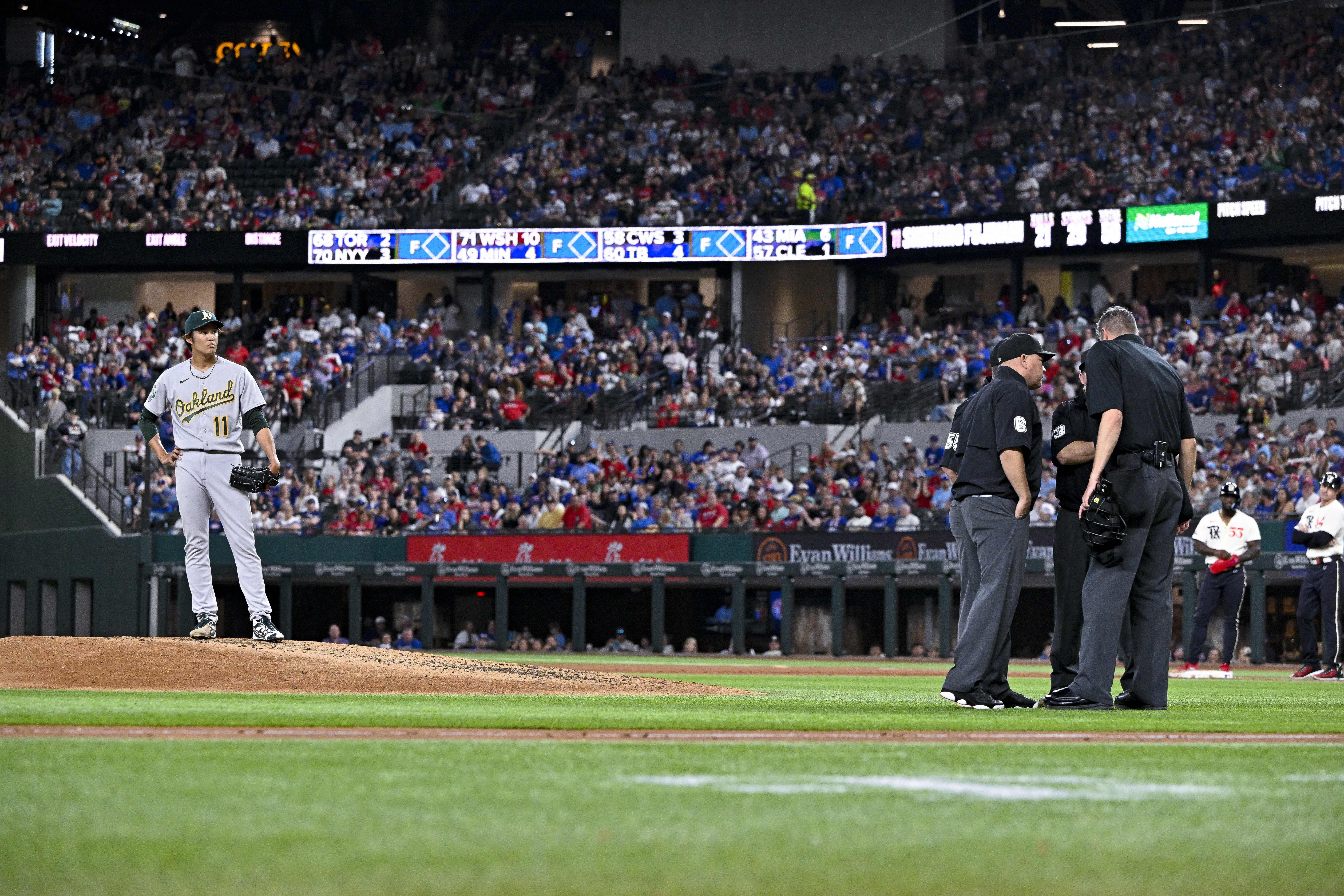 Adolis Garcia totals 3 HRs, 8 RBIs as Rangers blast A's 18-3