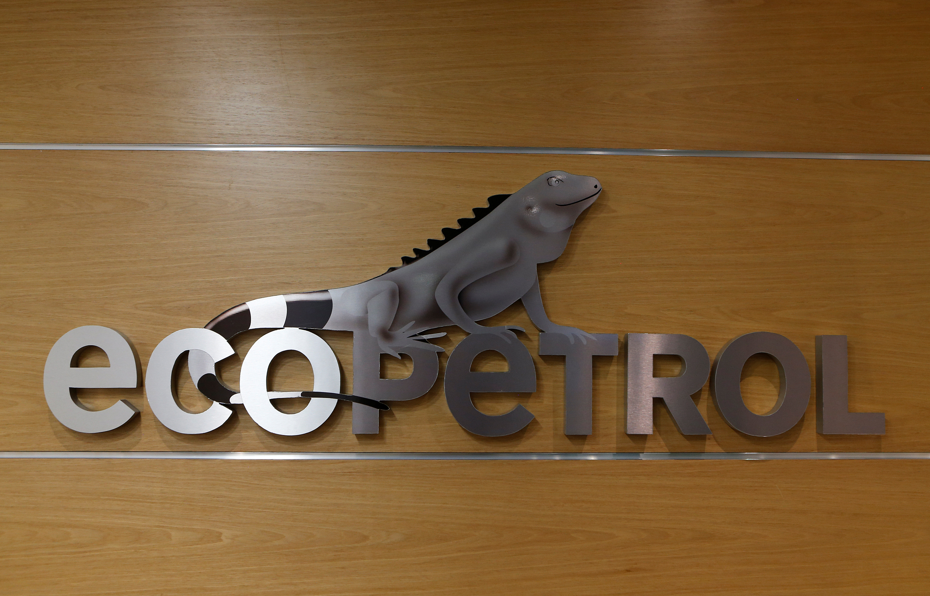 The logo of Ecopetrol is pictured at its headquarters in Bogota