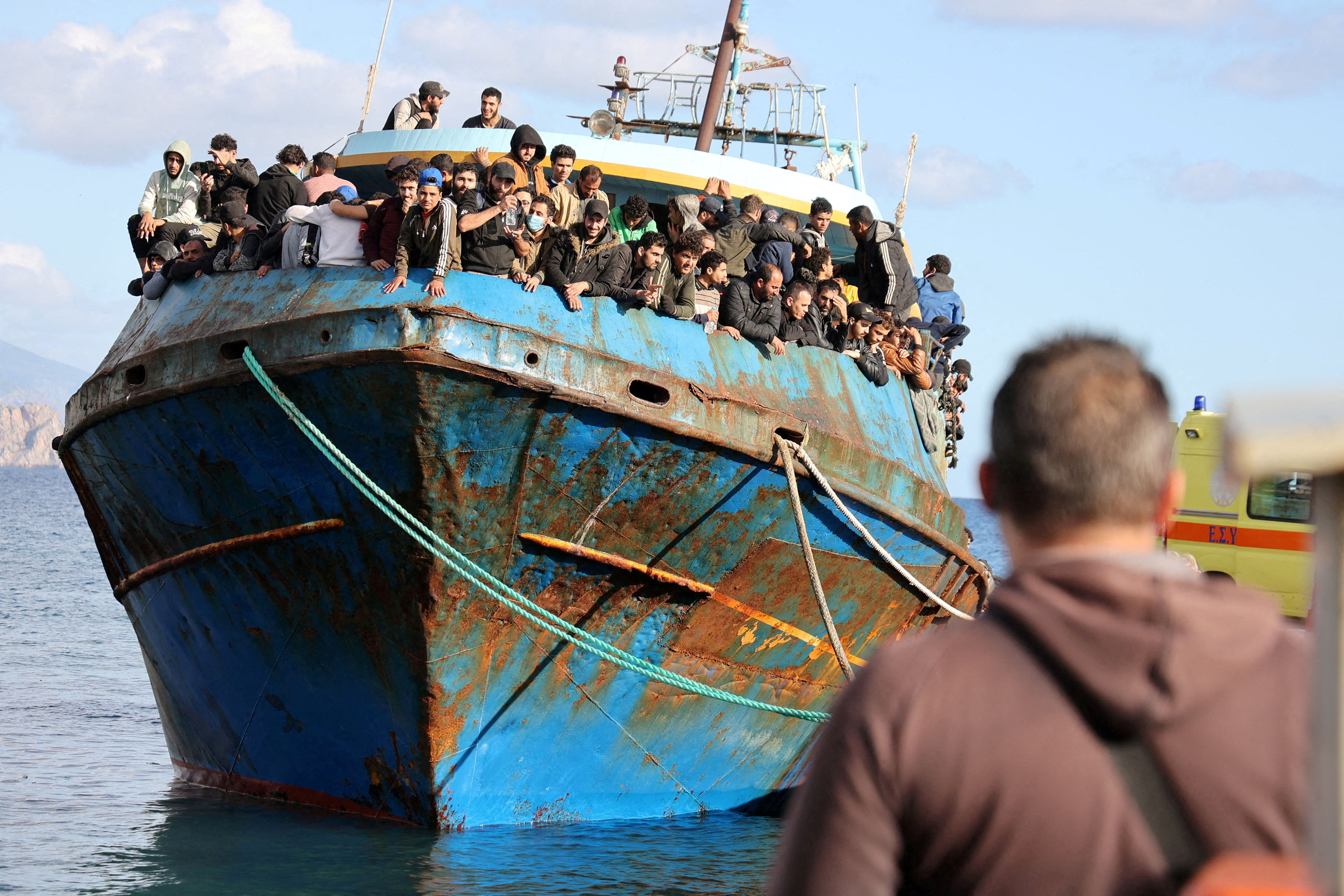Migrant rescue operation off the island of Crete