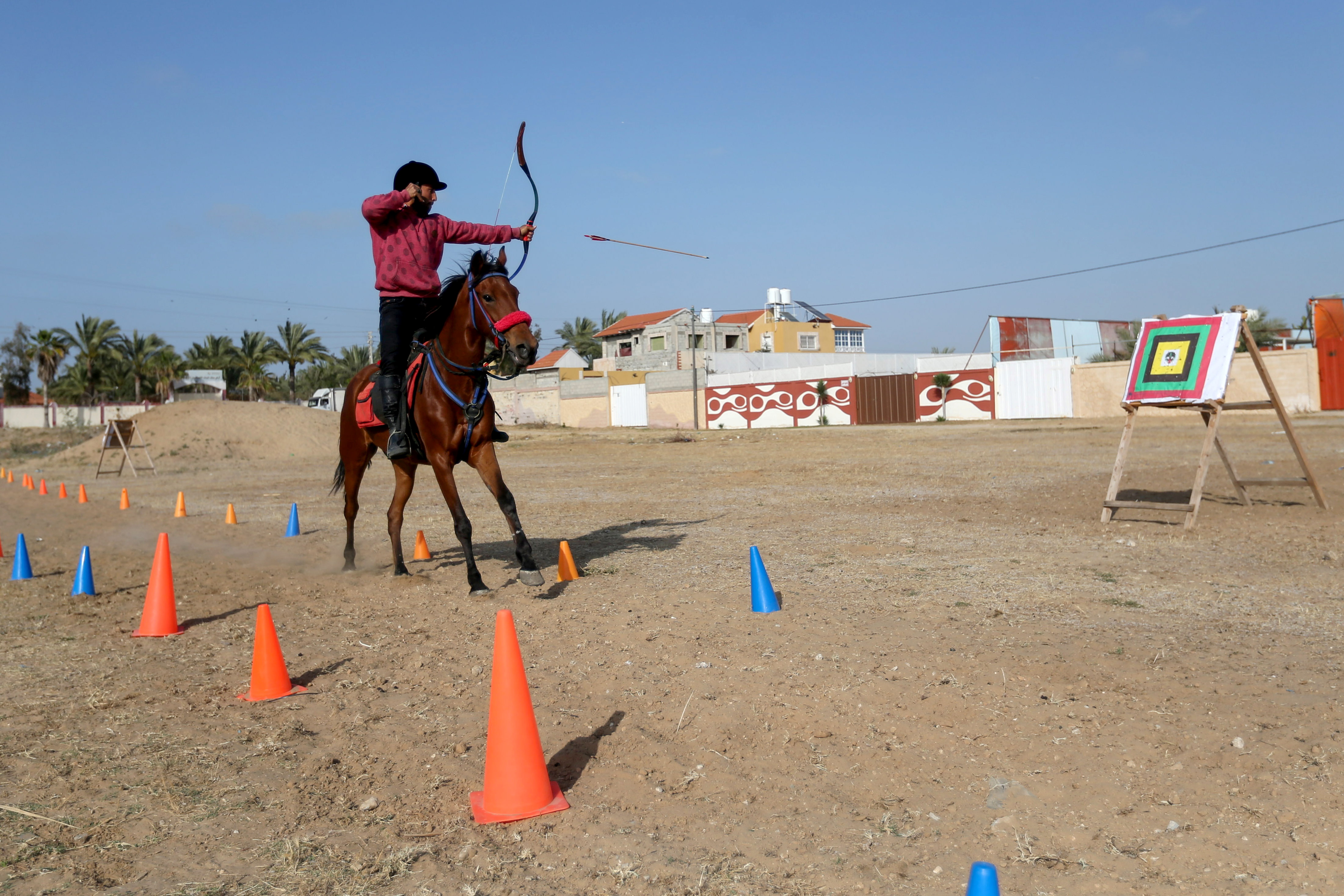 First team of mounted archers takes aim in Gaza
