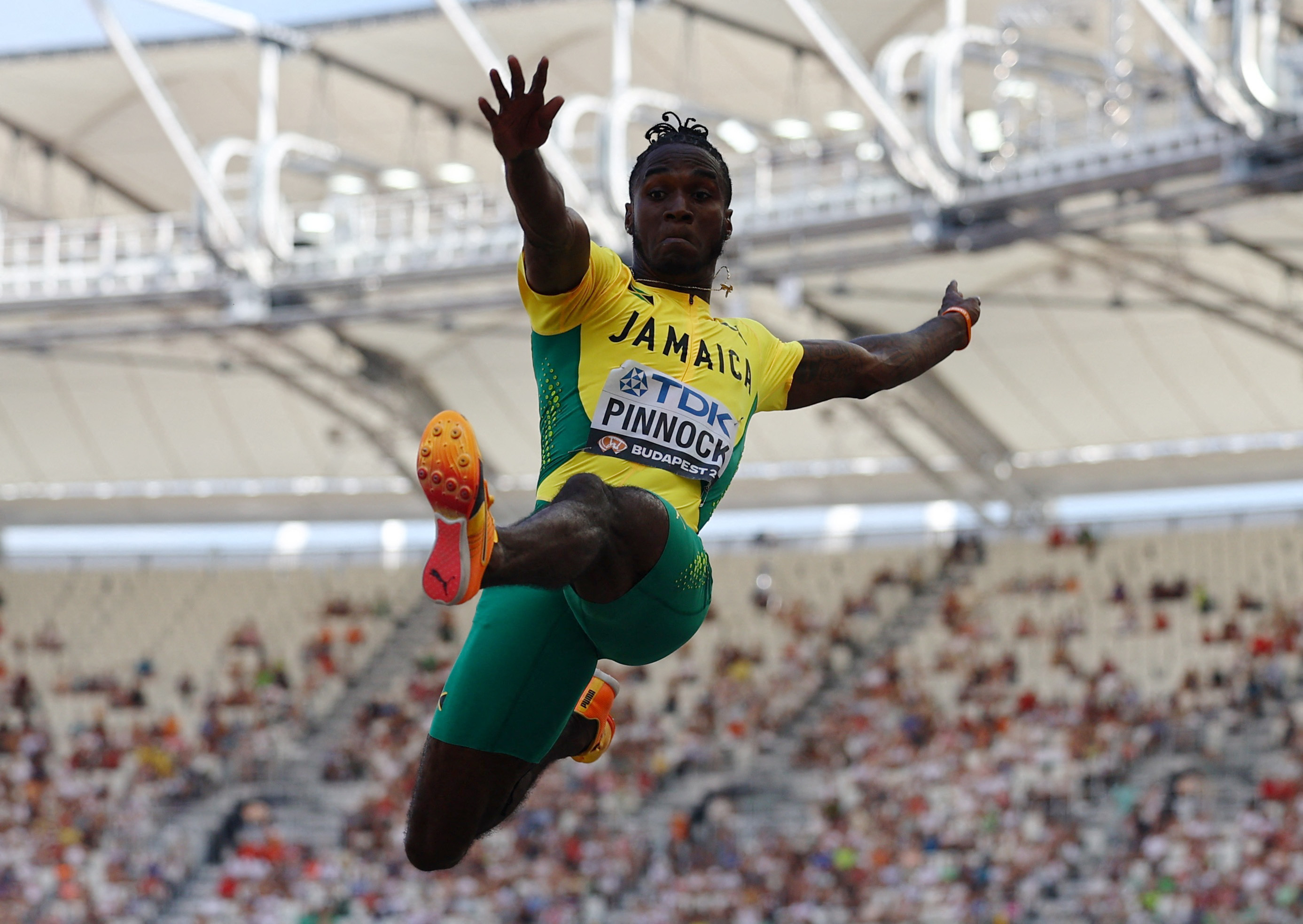 Pinnock Flies To A World leading Distance In Long Jump Qualifying Reuters