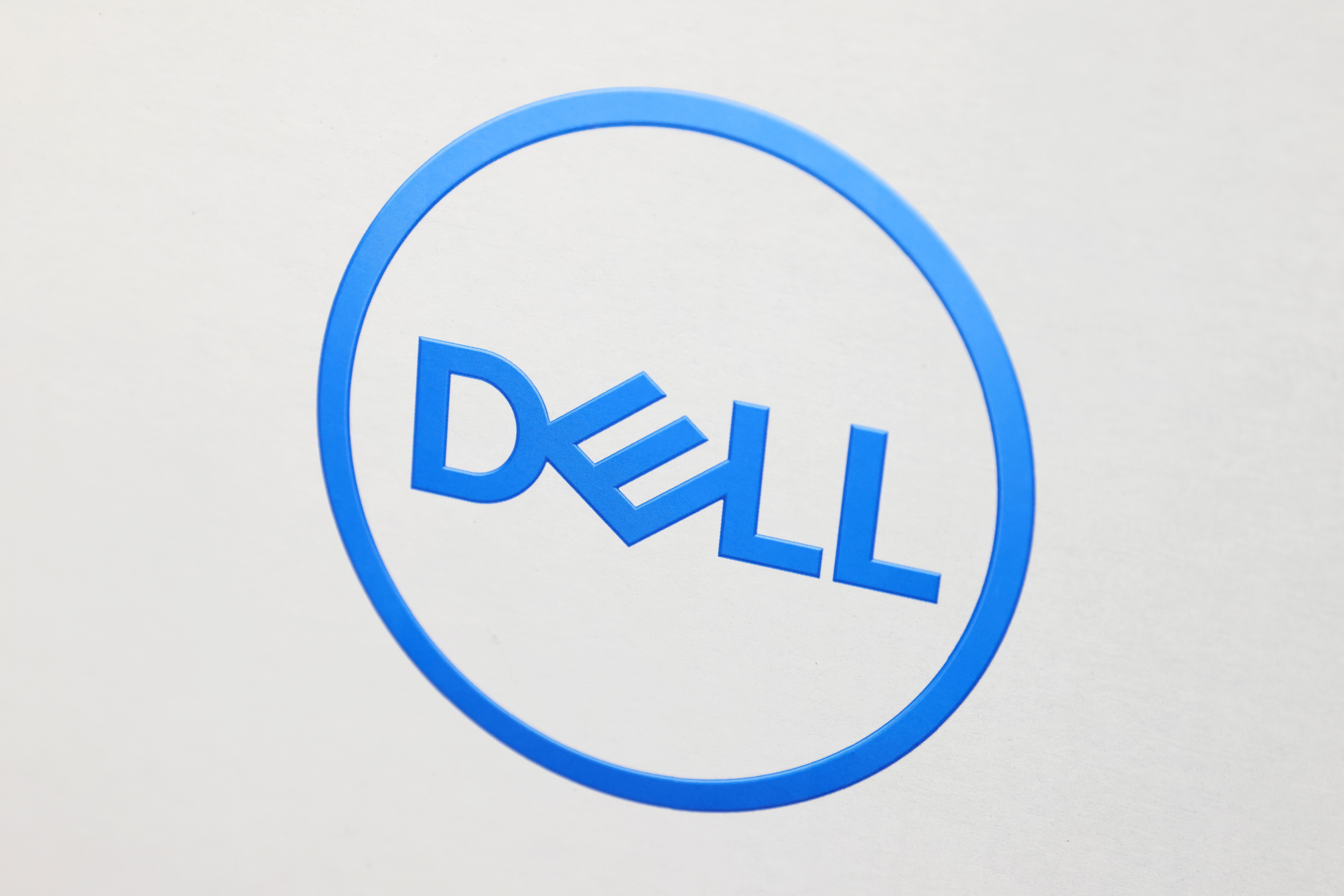 The Dell logo is seen on an item for sale in a store in Manhattan, New York City