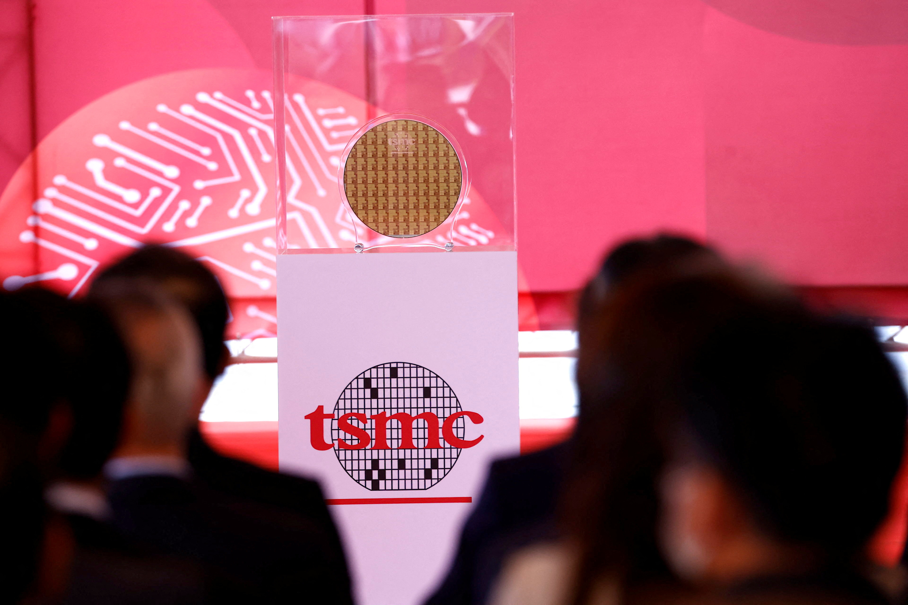 Taiwanese chip giant TSMC holds a ceremony in Tainan