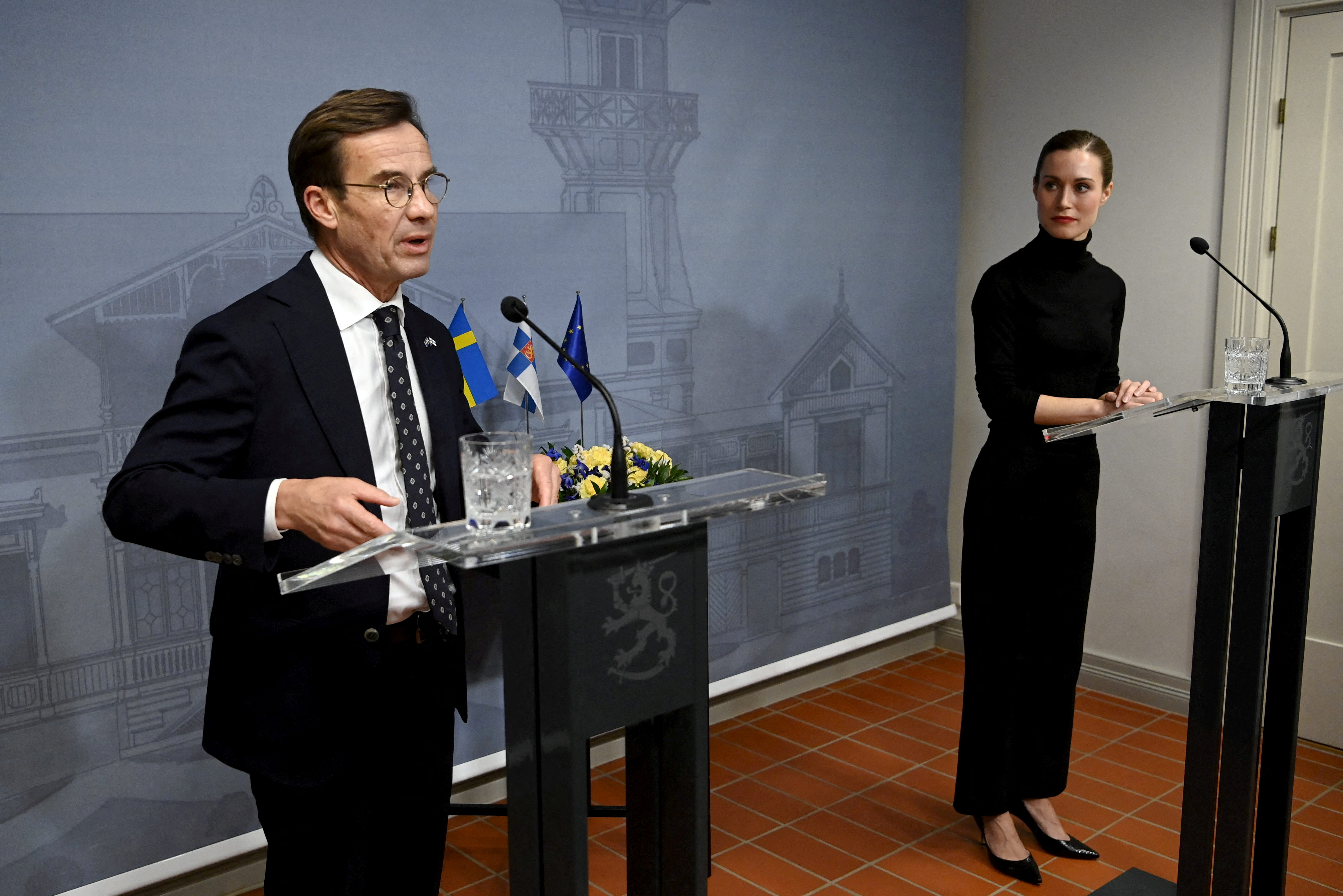 Sweden's PM Ulf Kristersson in Finland