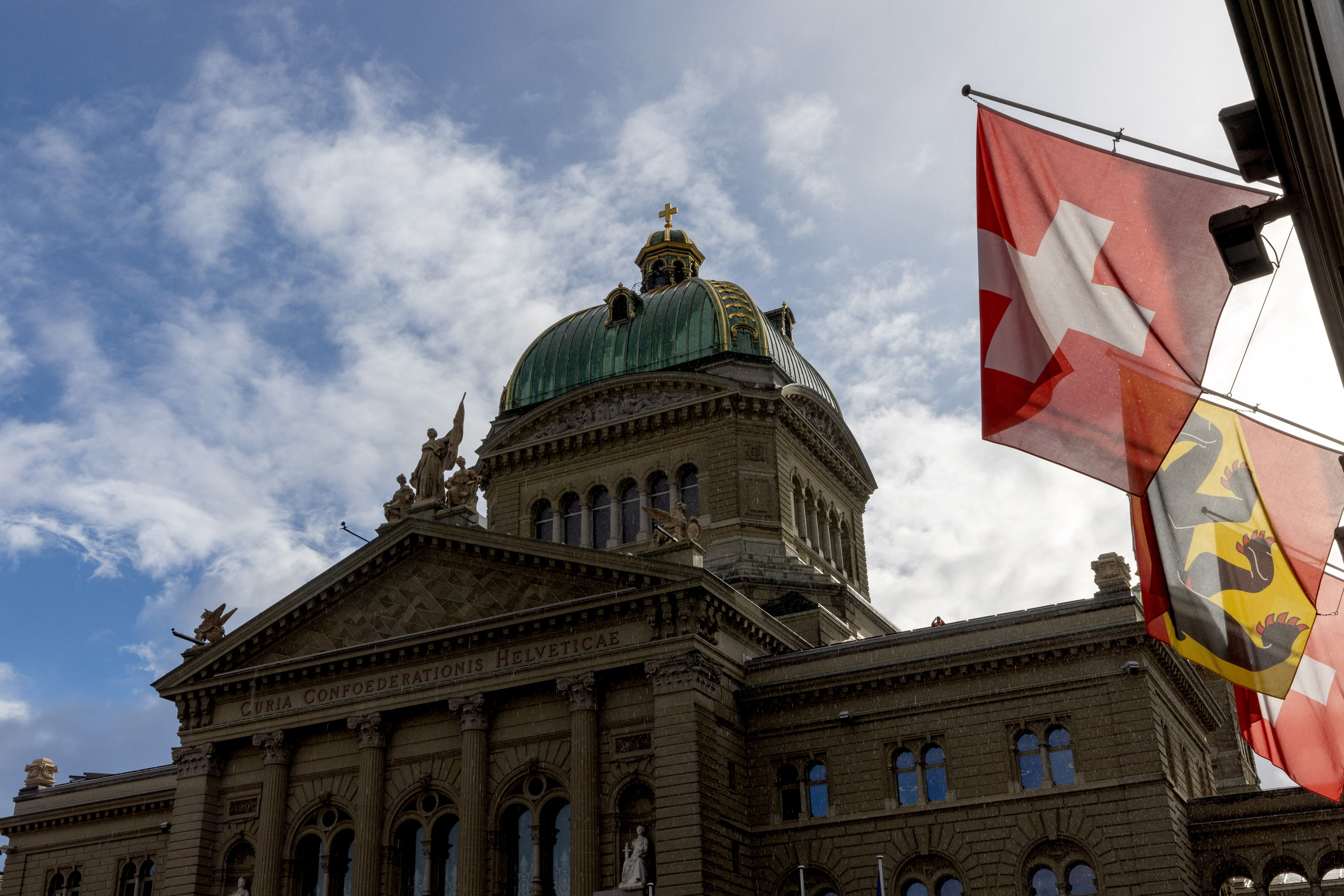 The Swiss Parliament House (Bundeshaus) is seen in Bern