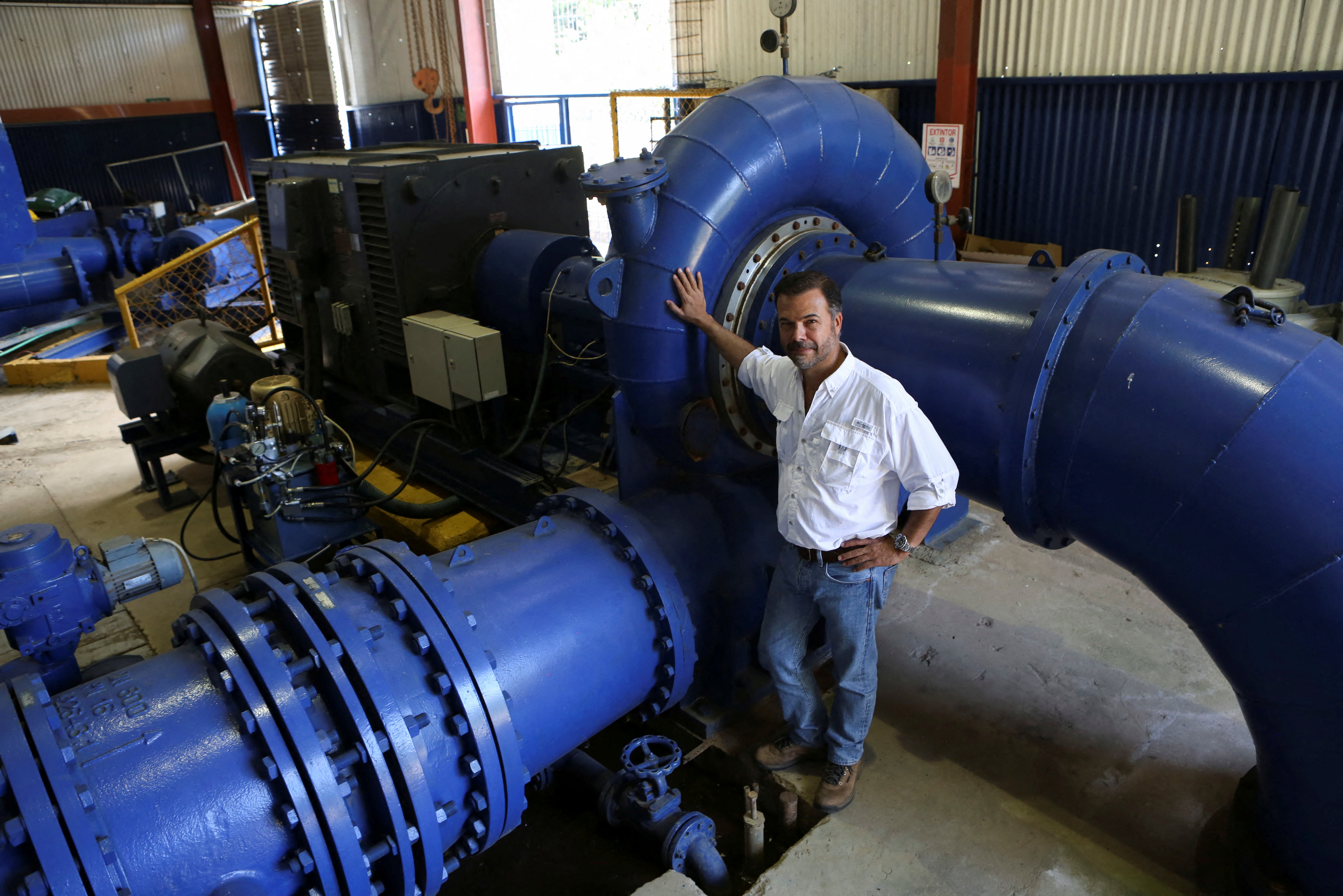 Eduardo Kopper, owner of Data Center CR, poses for a photo at the Poas I hydroelectric plant, which provides energy to the computers used for cryptocurrency mining, in Alajuela, Costa Rica January 8, 2022. Picture taken January 8, 2022. REUTERS/Mayela Lopez