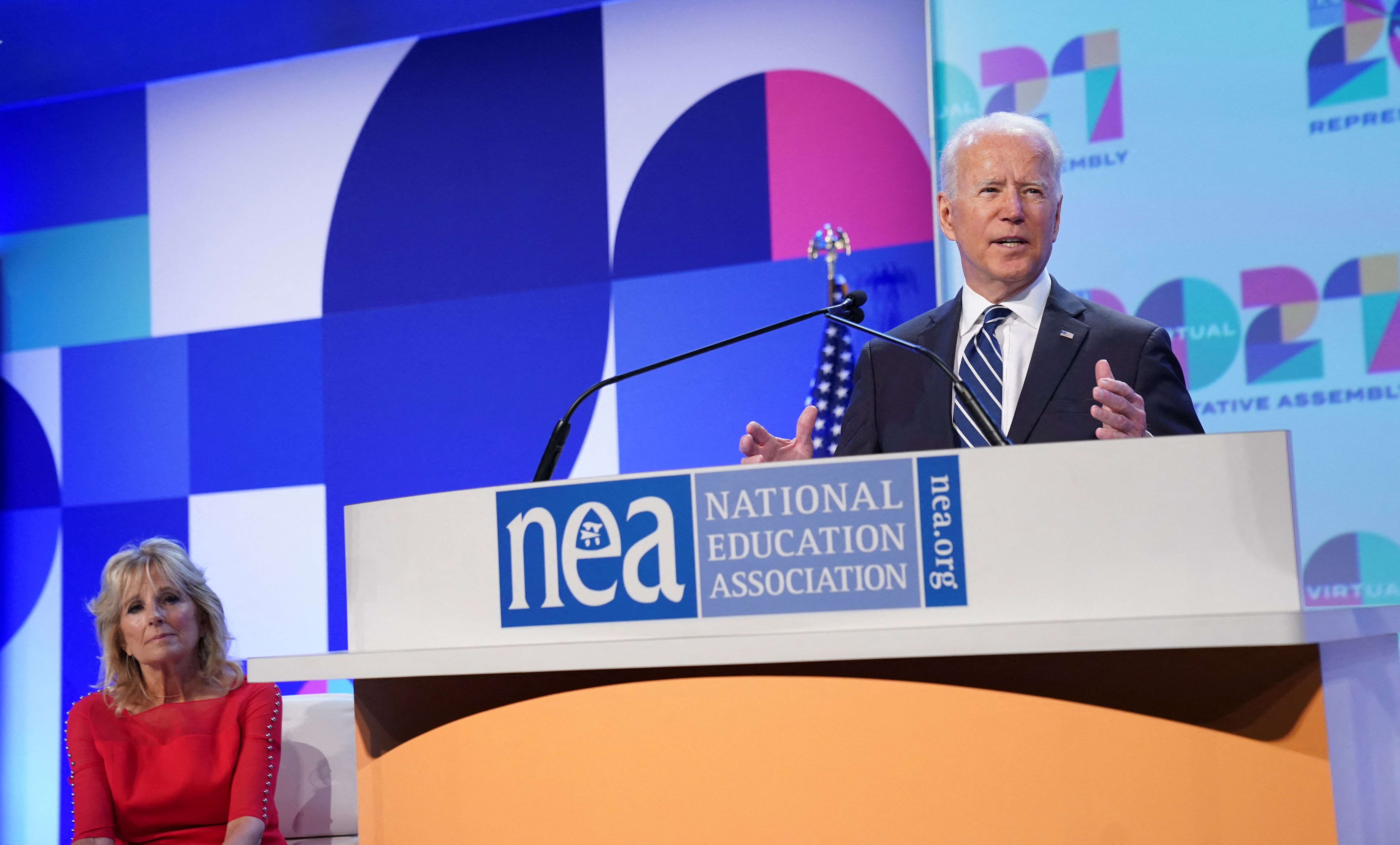 President Biden attends the National Education Association's Annual Meeting and Representative Assembly in Washington