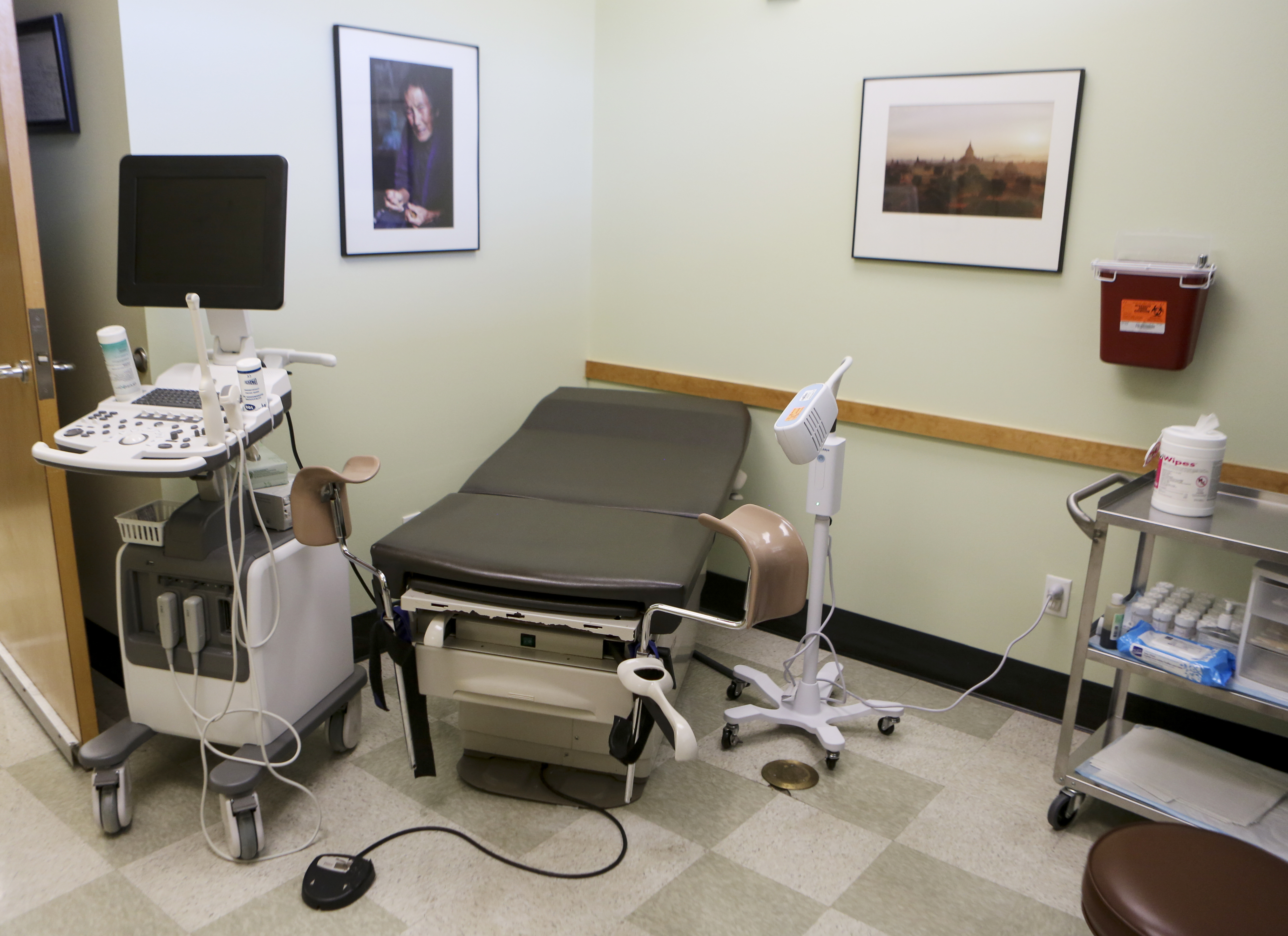 An exam room at the Planned Parenthood