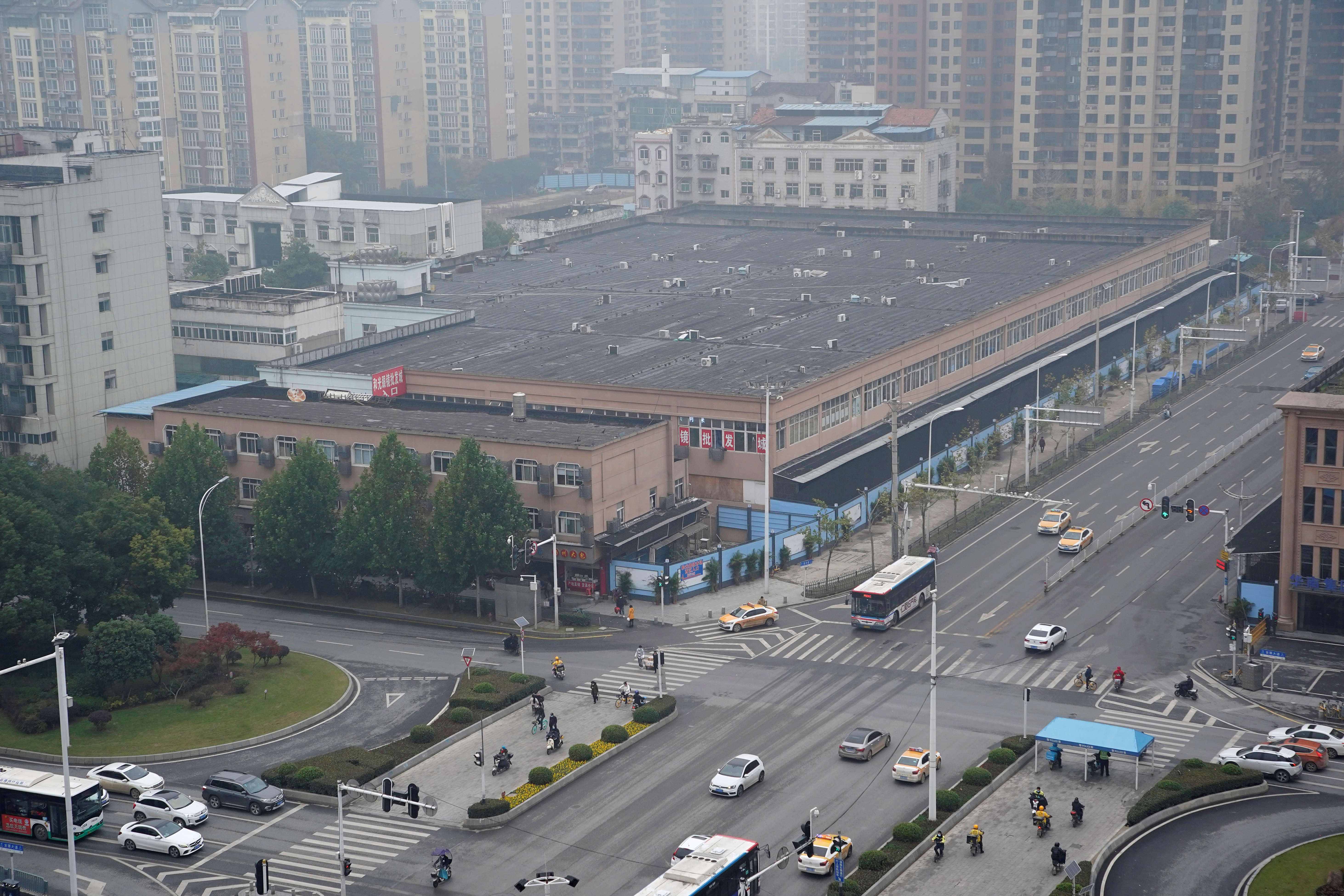 A view of Huanan seafood market, and where coronavirus believed to have first surfaced, almost a year after the start of the coronavirus disease (COVID-19) outbreak, in Wuhan