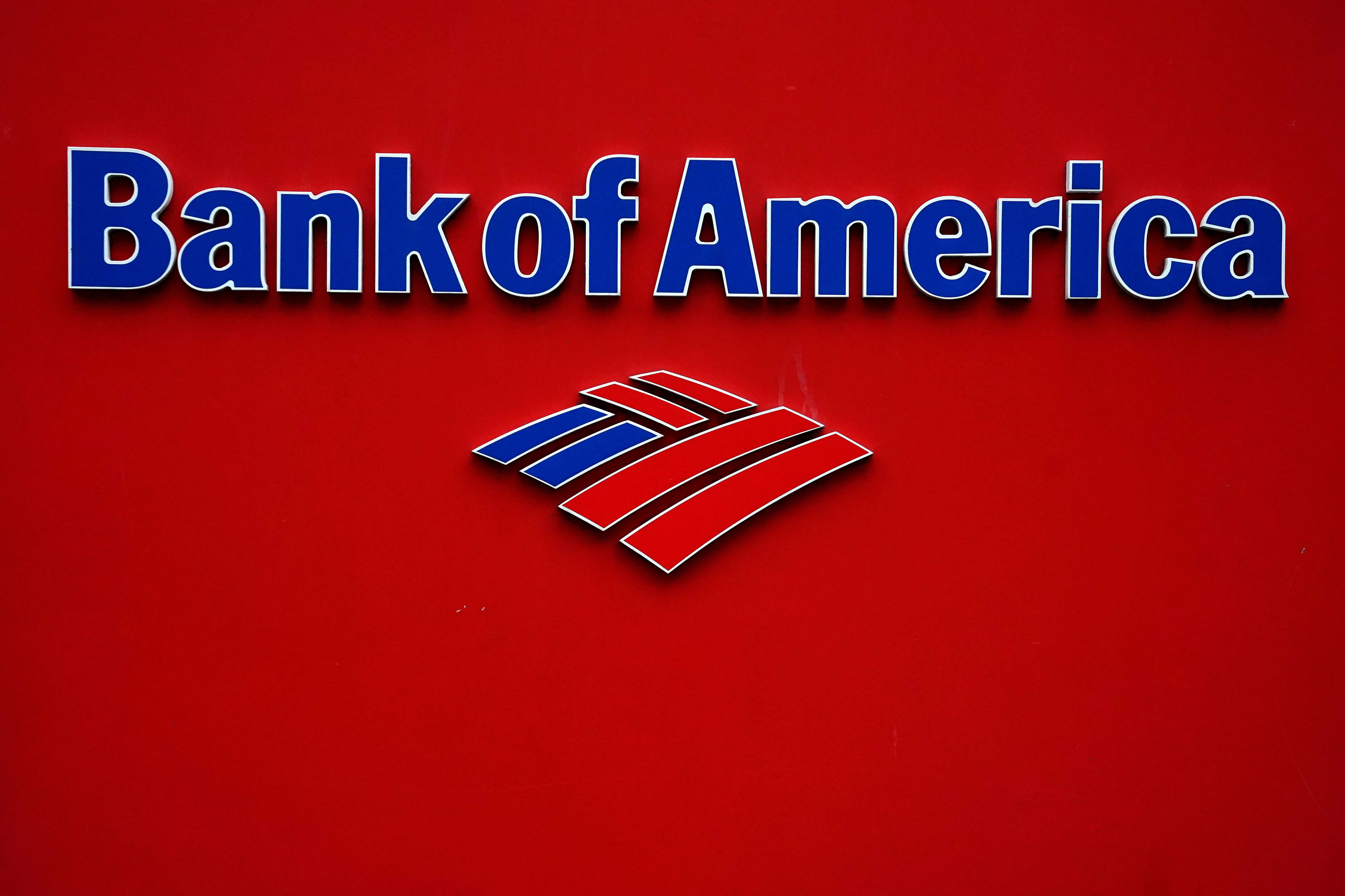 FILE PHOTO: A Bank of America logo is pictured in the Manhattan borough of New York City, U.S.