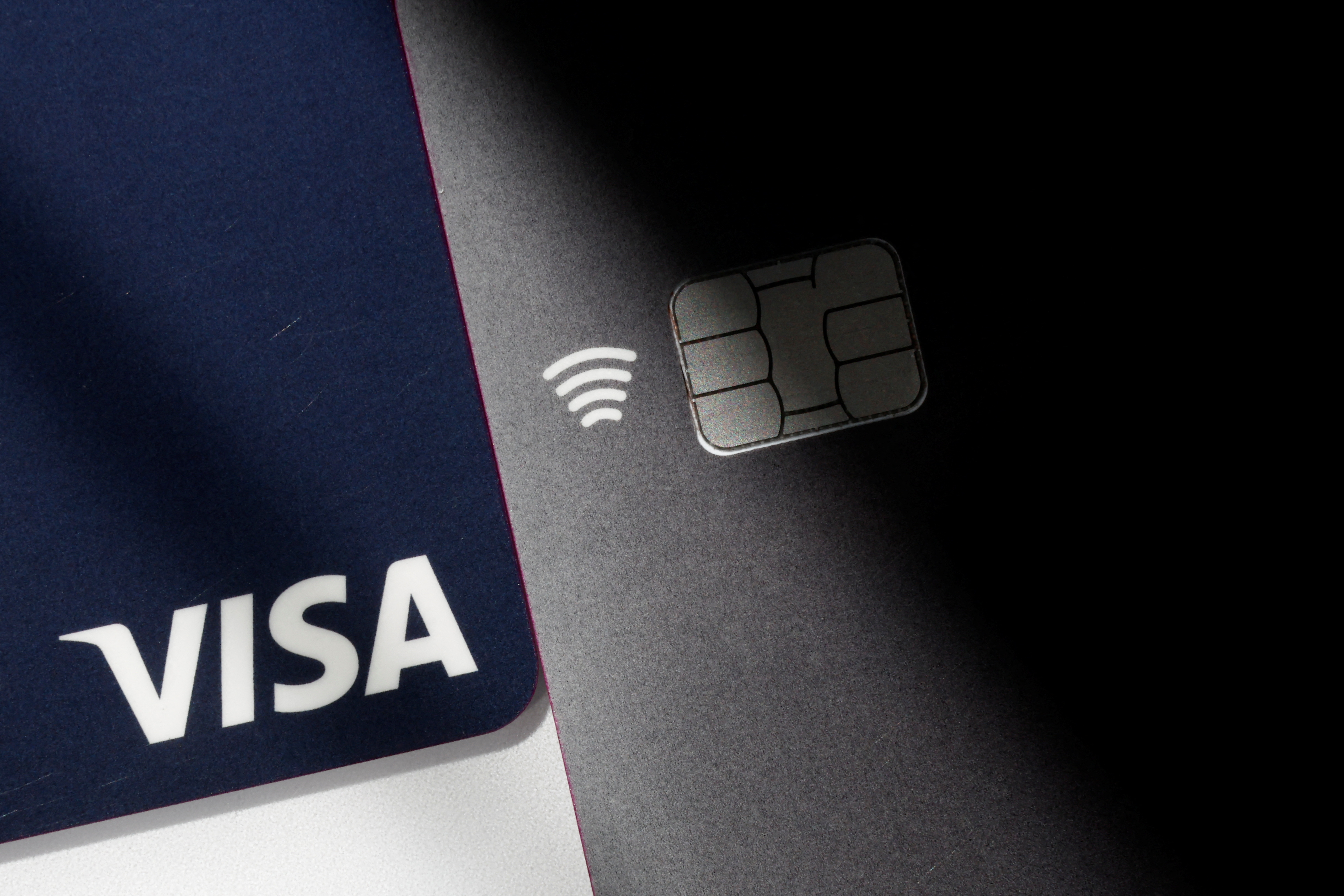 FILE PHOTO - Illustration of Visa credit and debit cards