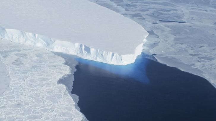 The Thwaites Glacier in Antarctica is seen in this undated NASA image