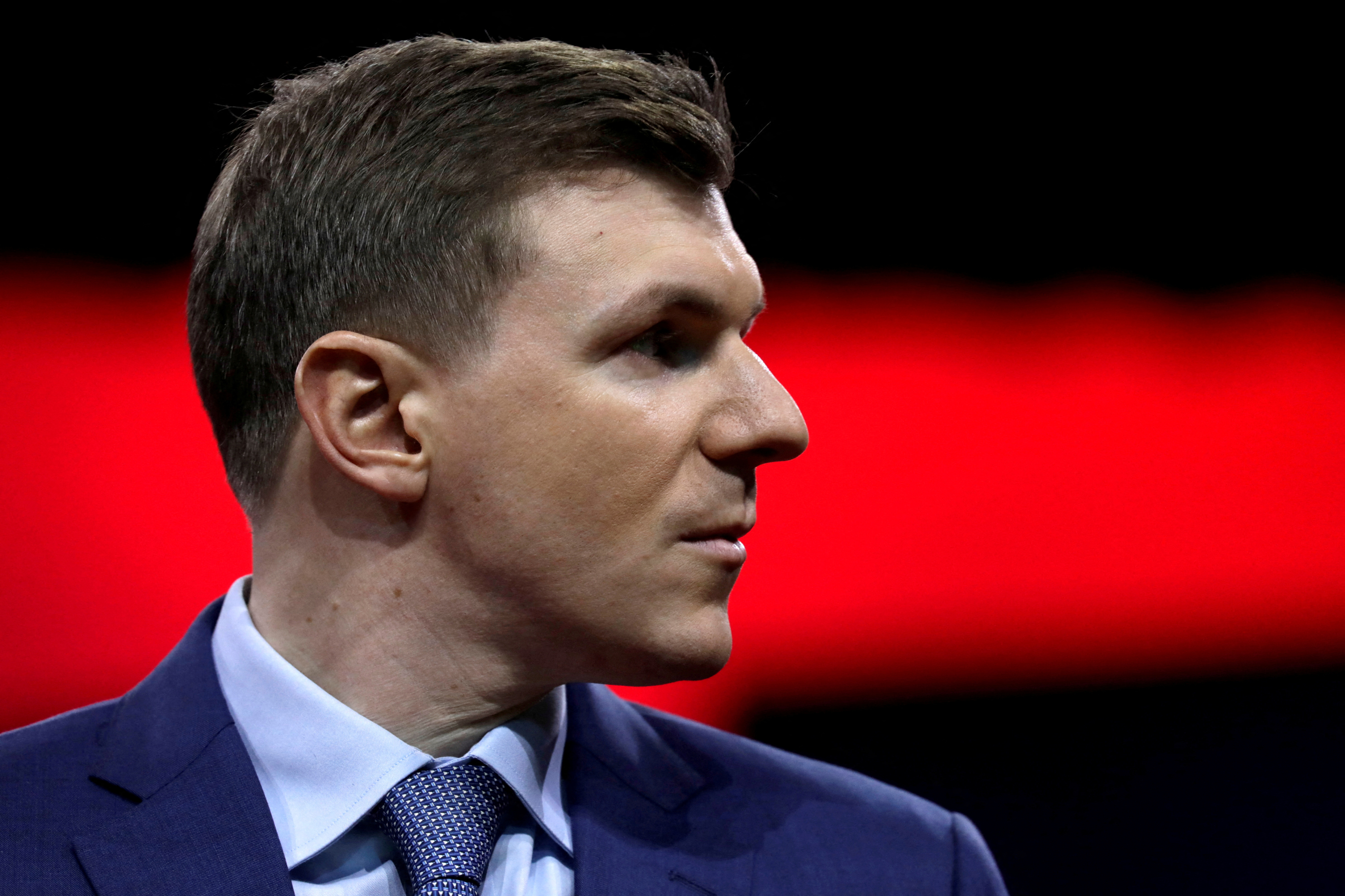 FILE PHOTO: Political activist James O'Keefe speaks at CPAC in Washington