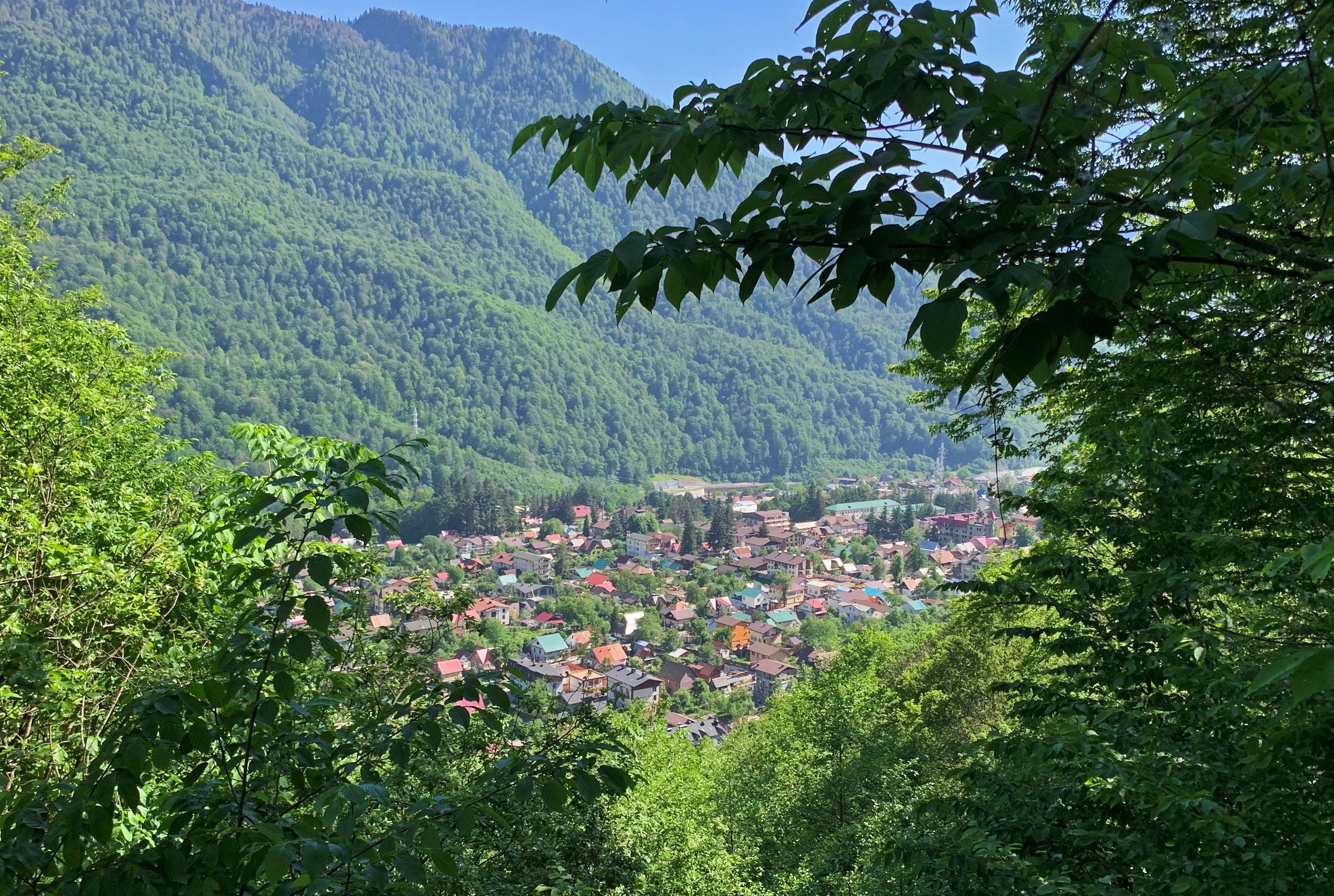 A view shows the village of Krasnaya Polyana