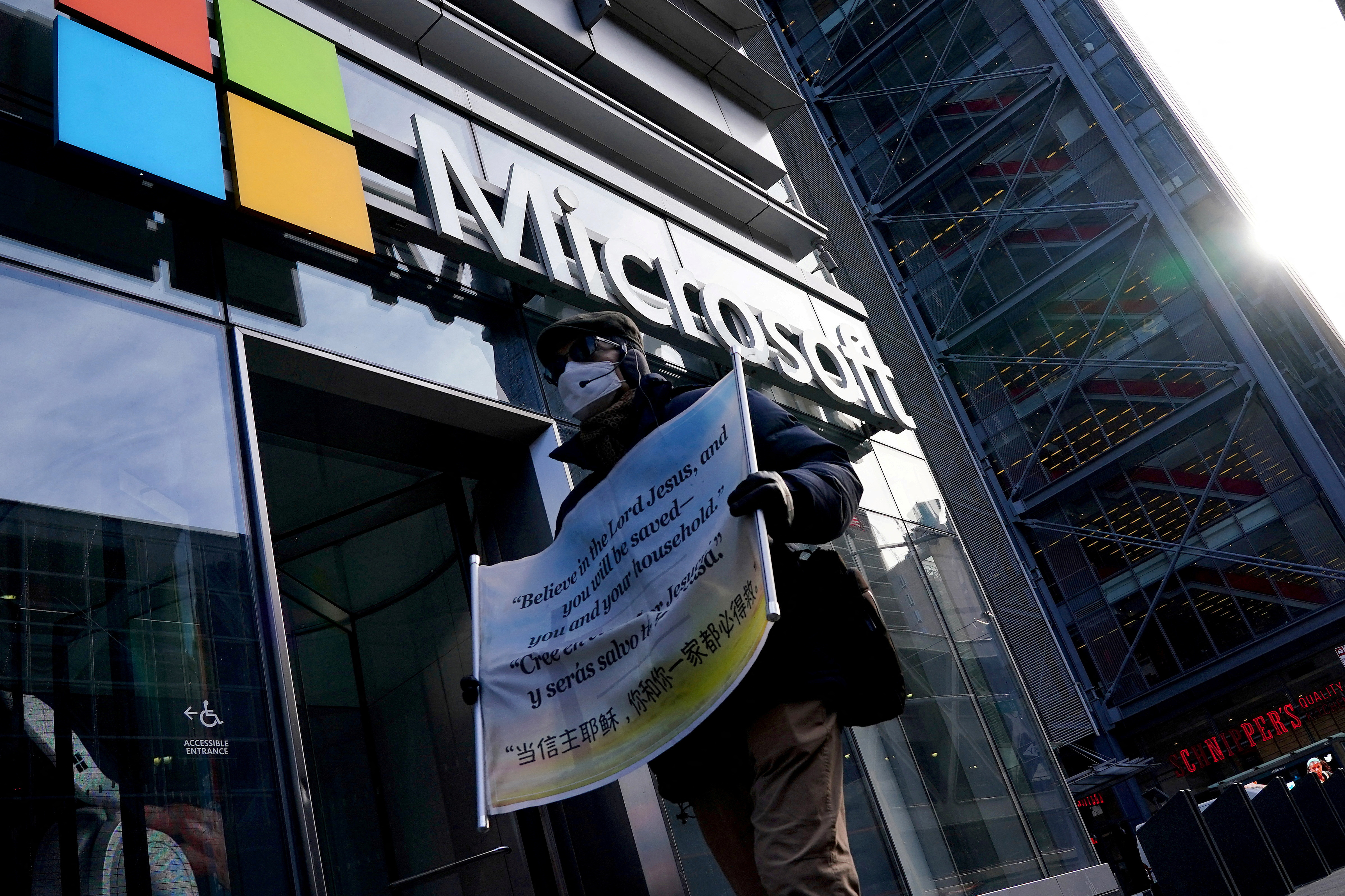 Microsoft buys Activision, in New York City